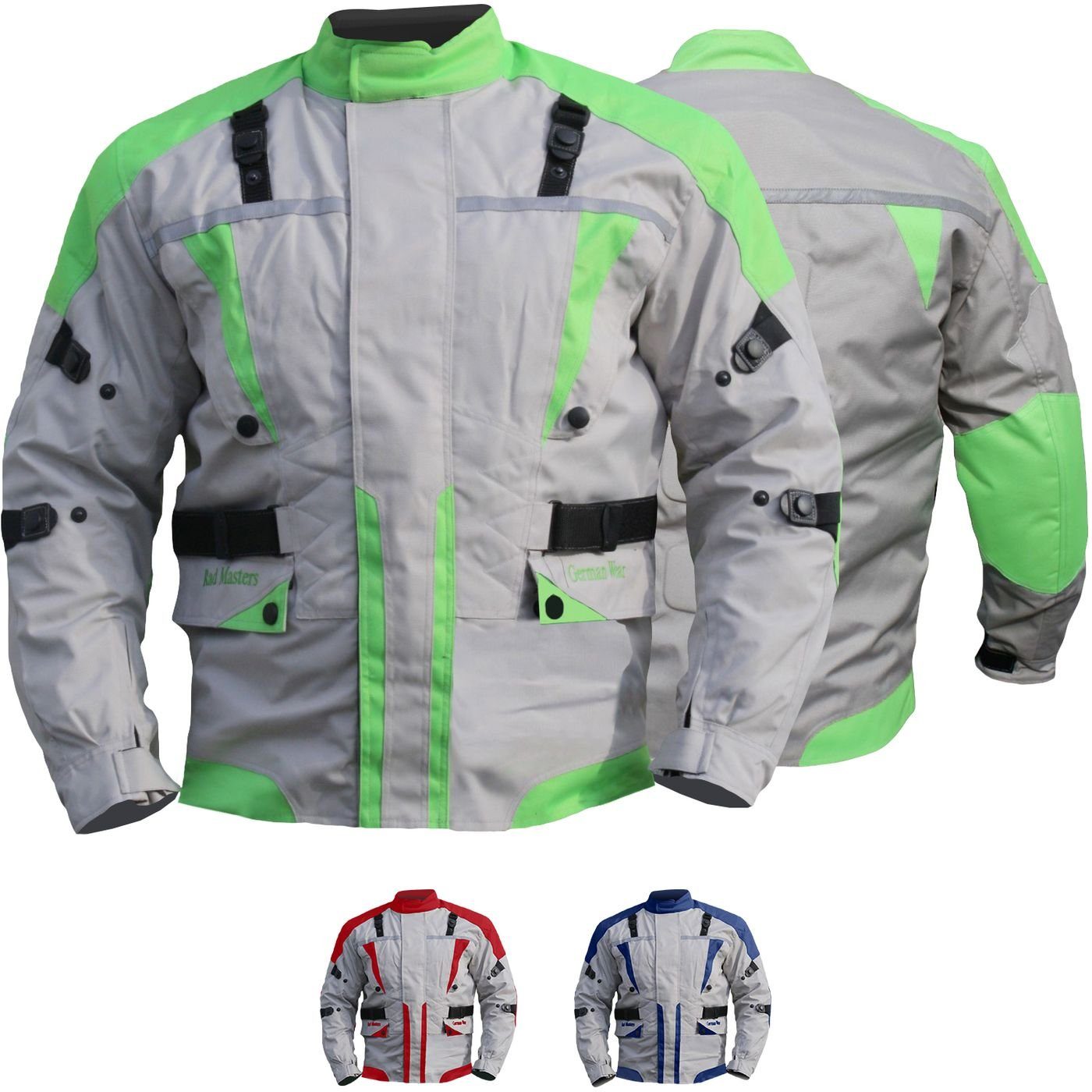 Motorradjacke German Kombigeeignet Motorradjacke jacke Grün Textilien GW309J Jacke Wear