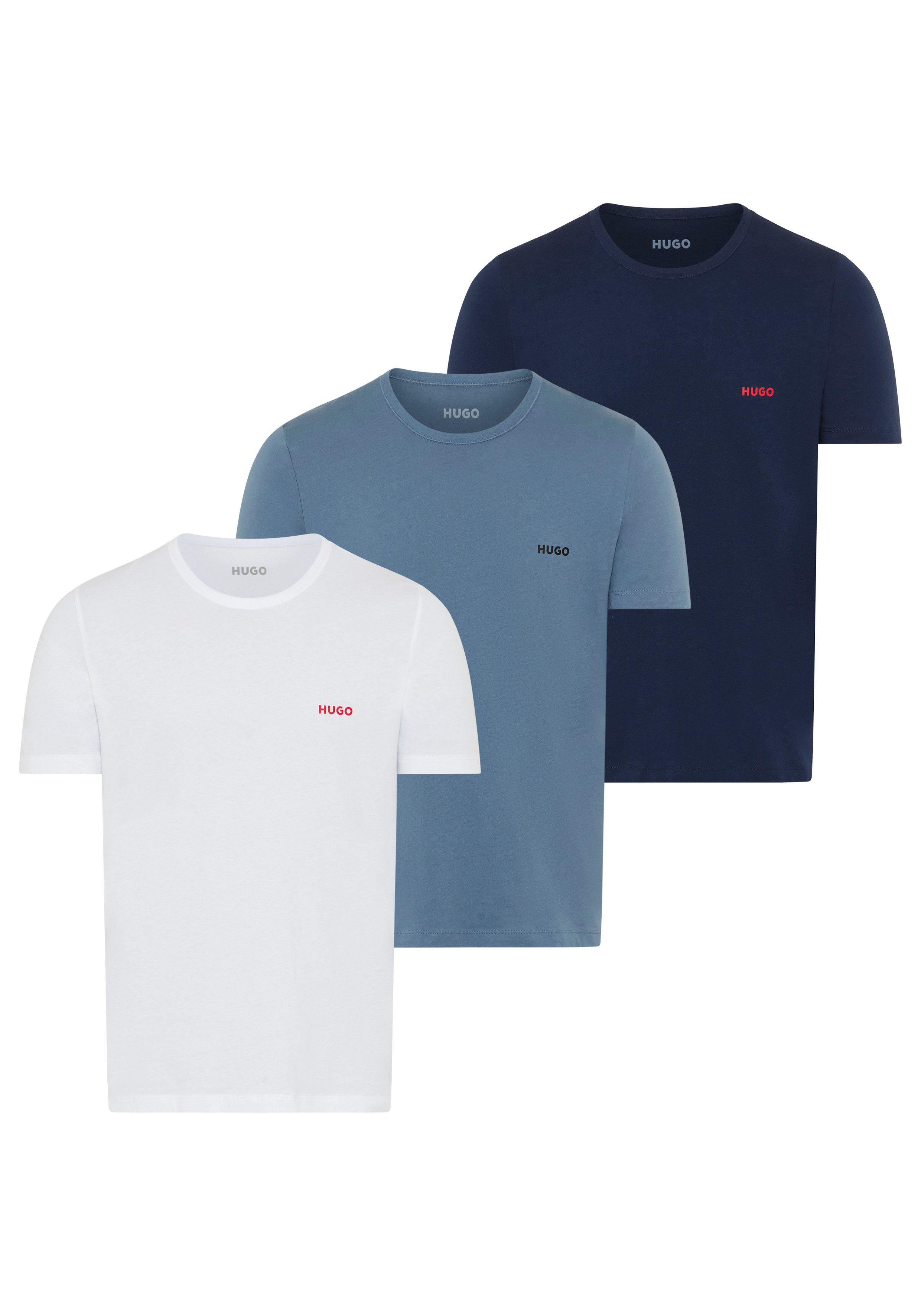 HUGO T-Shirt RN TRIPL (Packung, 3-tlg) mit Rundhalsausschnitt
