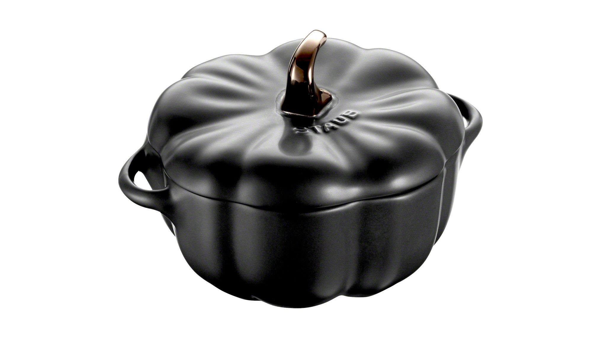Staub Auflaufform Staub Ceramique Cocotte, 12 cm, Schwarz, Kürbis, Keramik, (1-St)
