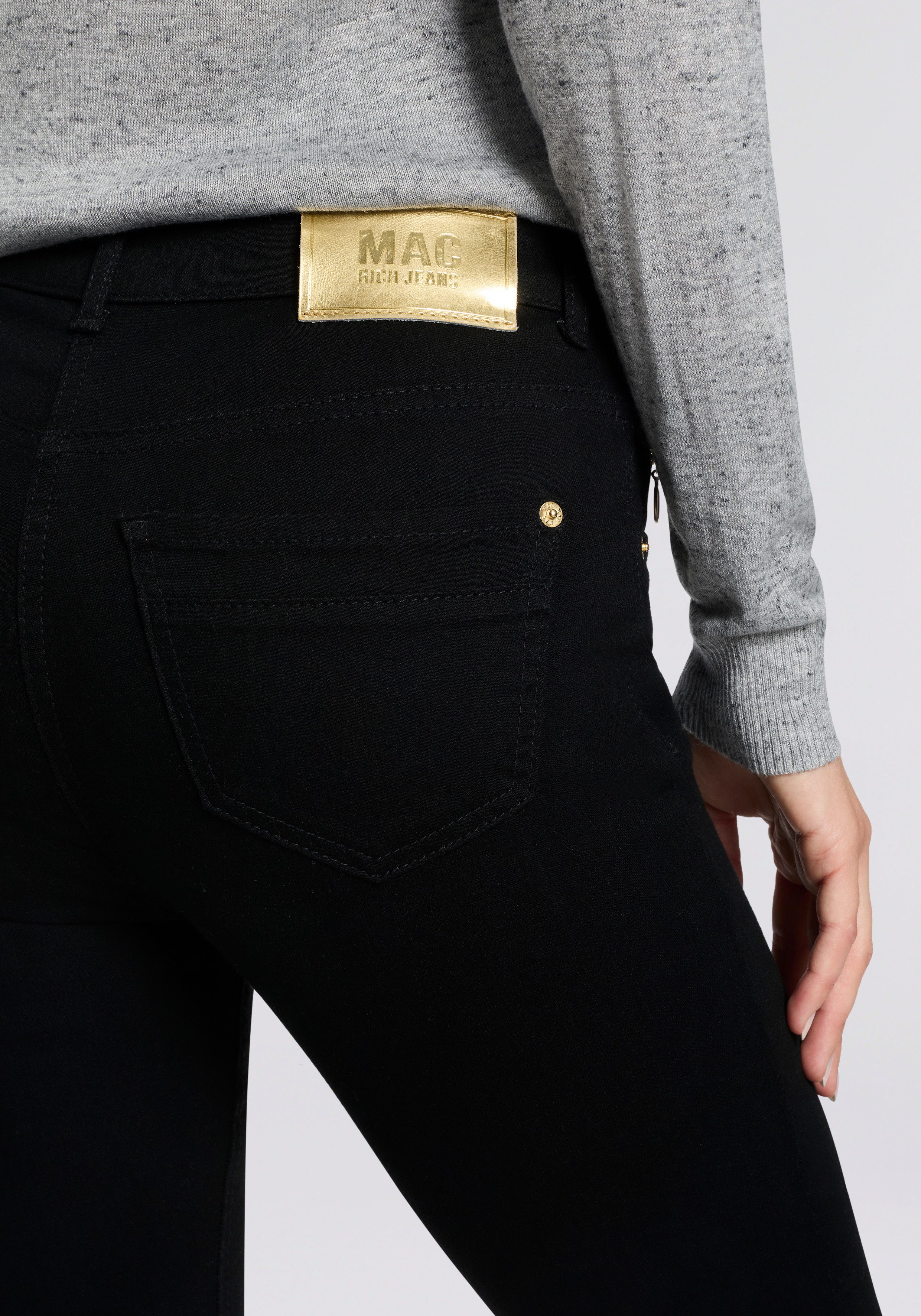 MAC Straight-Jeans MACMELANIE Sportives Naht-Detail am Tascheneingriff