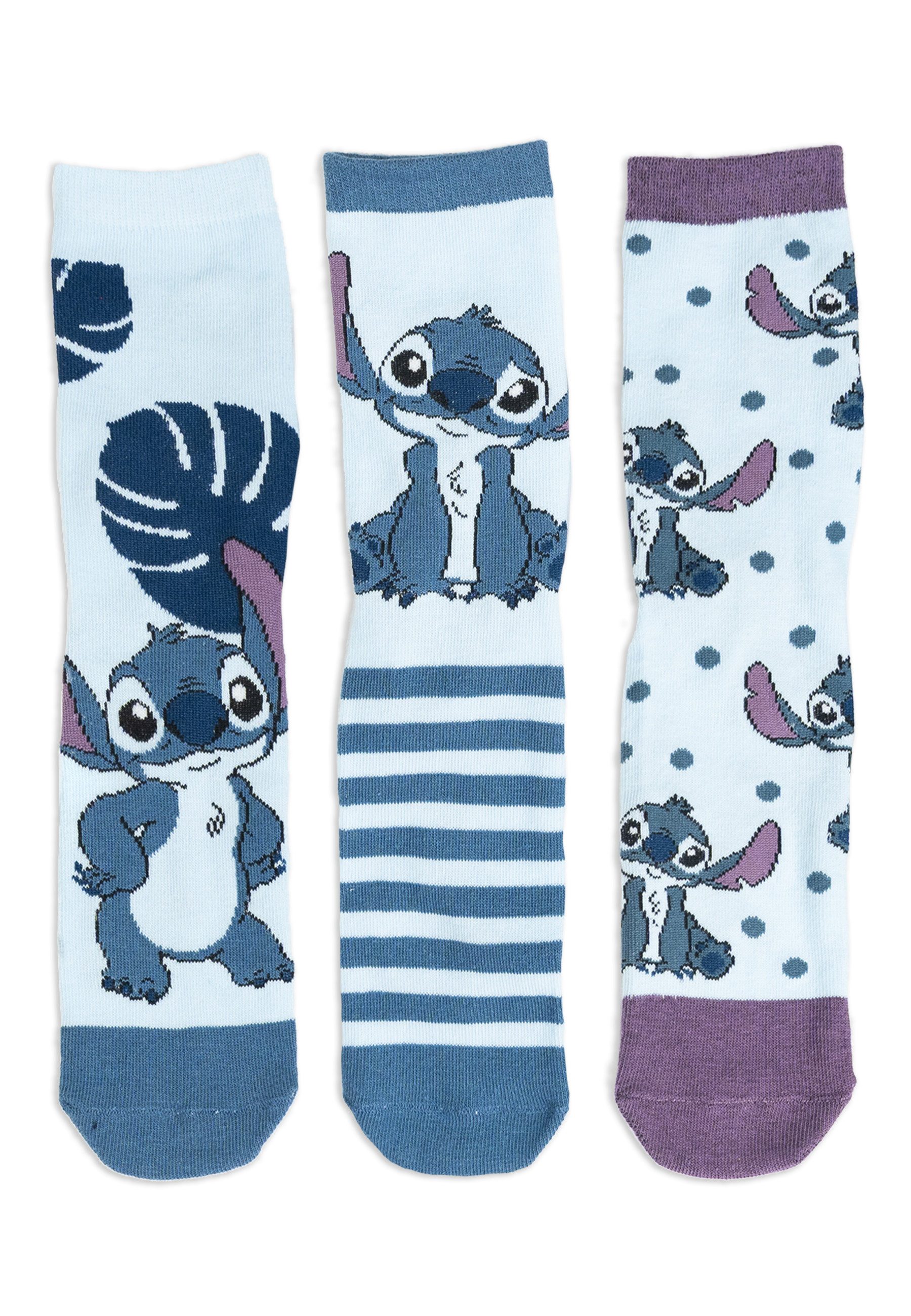 United Labels® Socken Disney Lilo & Stitch Socken Sneaker Strümpfe (5er Pack) 38-43