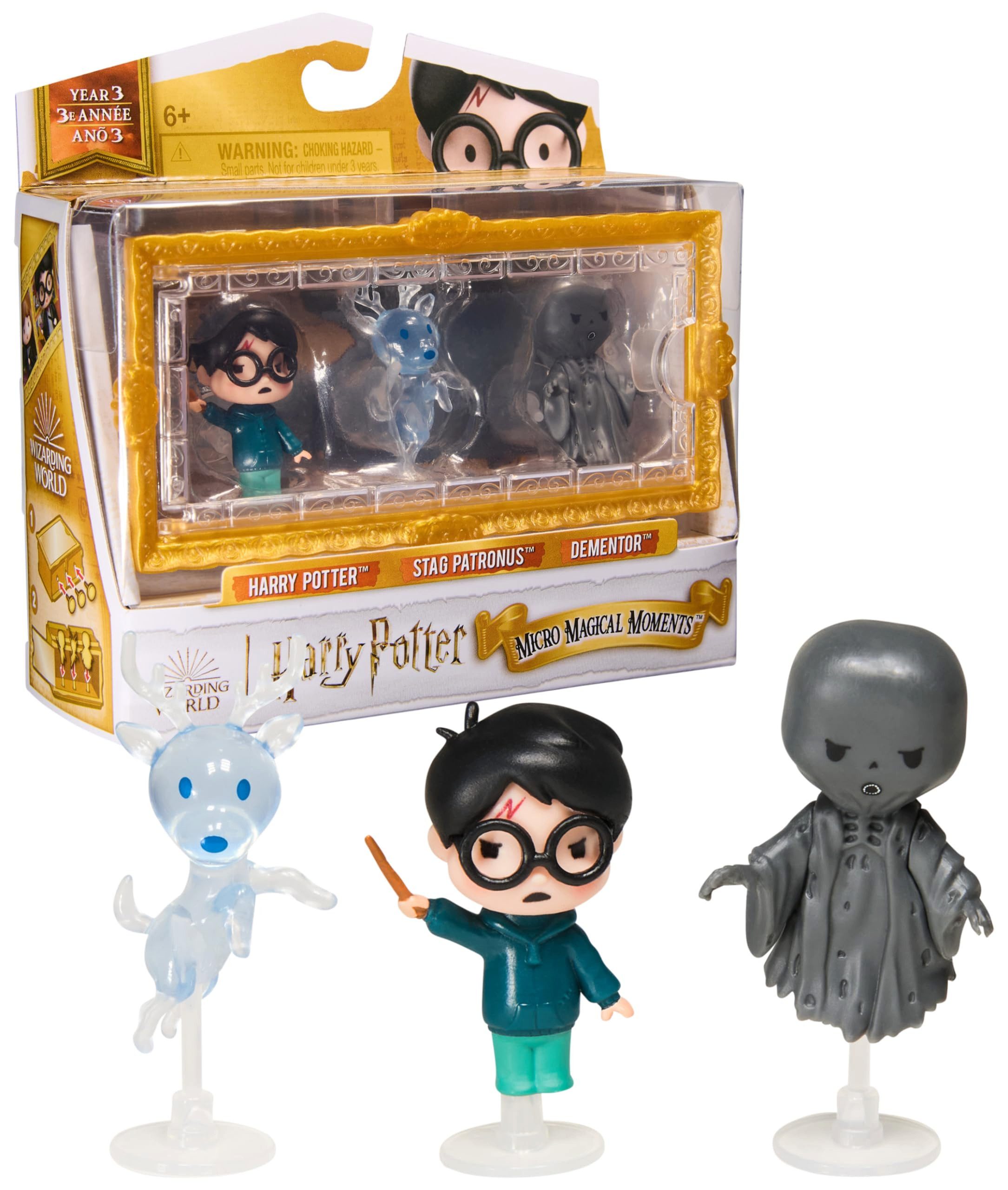 Spin Master Sammelfigur Wizarding World Micro Patronus 3er-Set (3 St), 3 Mini-Sammelfiguren mit Display-Box