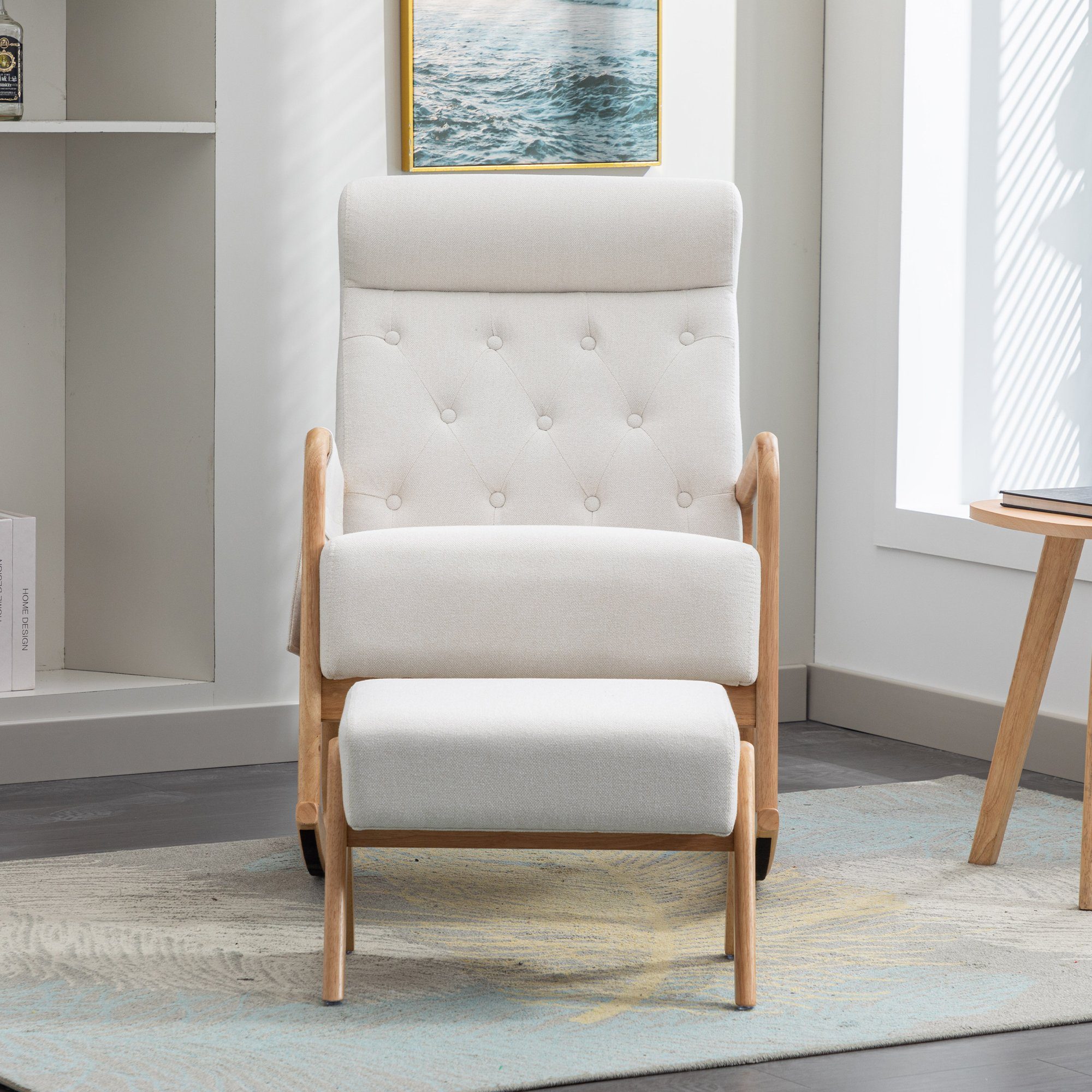 OKWISH Relaxsessel Schaukelsessel, Relaxstuhl, Schaukelstuhl (Leinen, günstig online kaufen