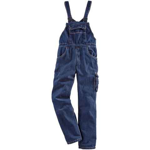 Northern Country Latzhose Worker Jeans (aus 100% Baumwolle, robuster Jeansstoff, comfort fit) mit dehnbarem Bund, 11 Taschen, strapazierfähig und langlebig