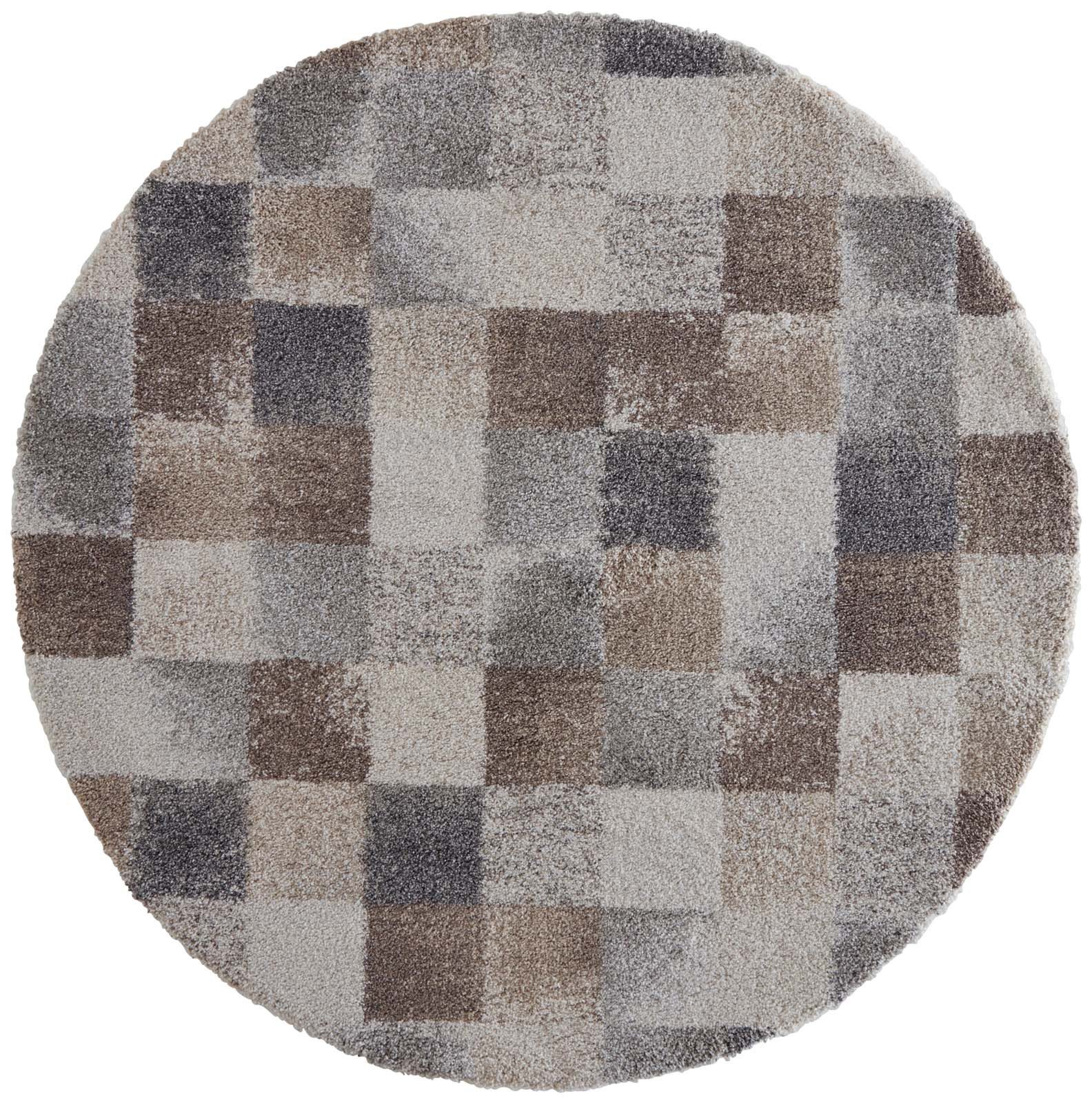 TaraCarpet Teppich Tara Carpet Berber Karo, rund, Höhe: 27 mm, rund