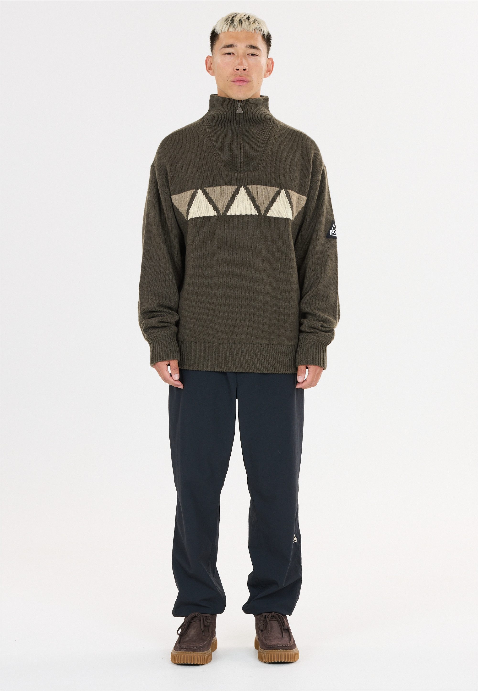 SOS Strickpullover Aboda mit winddichter Innenschicht