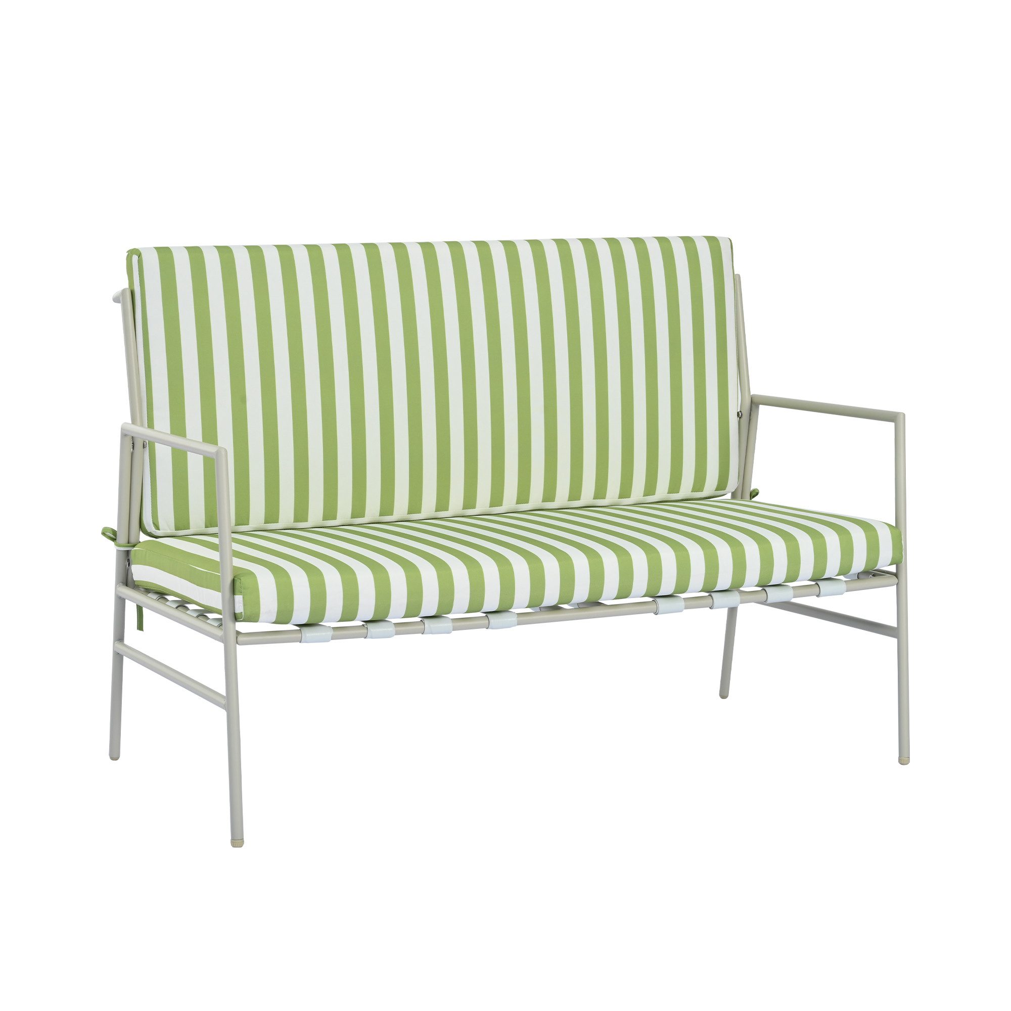 Gartenlounge-Set, (5-tlg., Gartengarnitur mit Kissen, 2-Sitzer-Sofa, 2 Sessel, 2 Tisch), Sitzgarnitur für 4 Personen, Gartenmöbel Set aus Stahl, Loungeset
