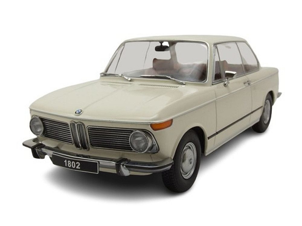 KK Scale Modellauto BMW 1802 1.Serie Facelift 1971 weiß, Maßstab 1:18