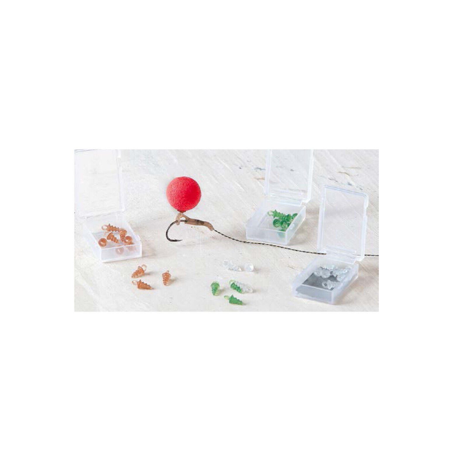 Karpfenhaken Red Carp Pop Up Boilie Schrauben 3 Farben Rot Grün Transparent Karpfen