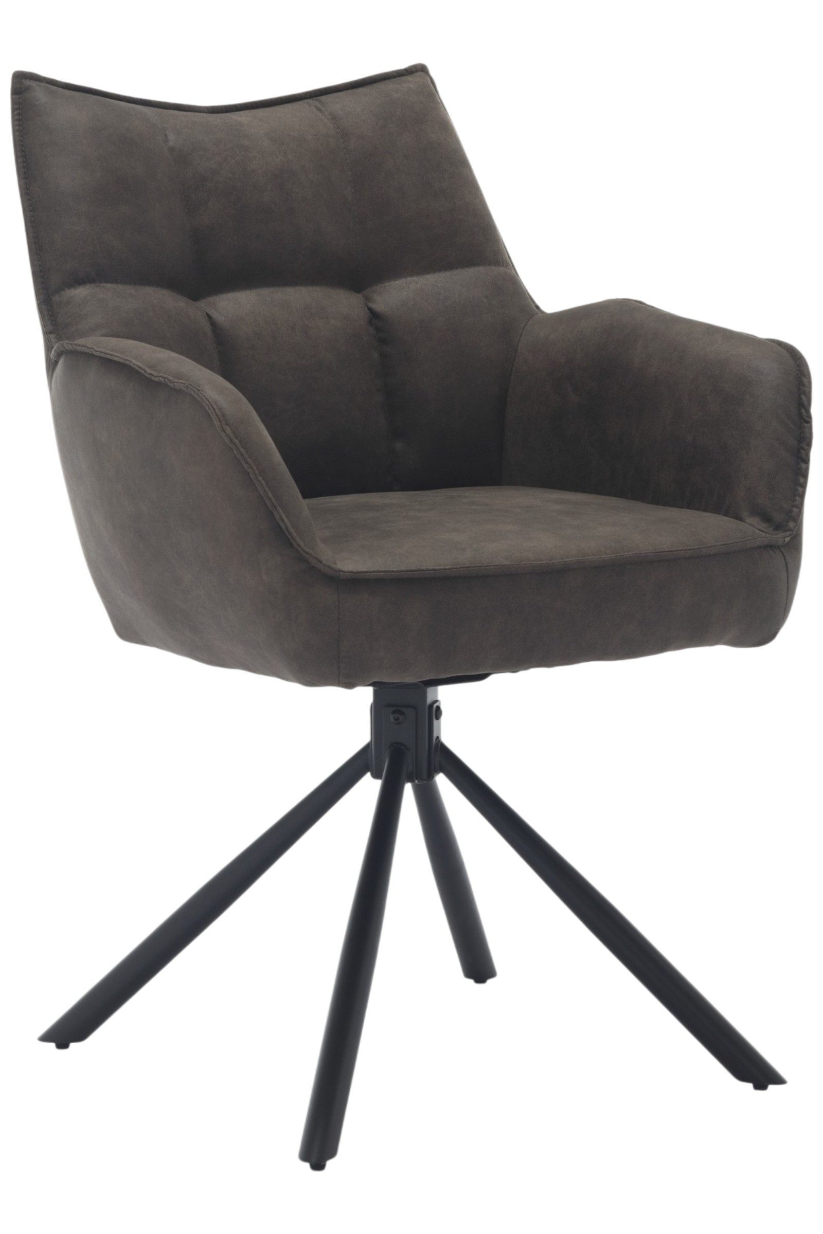 möbelando Armlehnstuhl Armlehnstuhl >Bonanza< (2er-Set) Drehfunktion, Federkern, olive - (2er-Set), (2er-Set) Drehfunktion, Federkern, anthrazit - 62x89x62 (BxHxT)