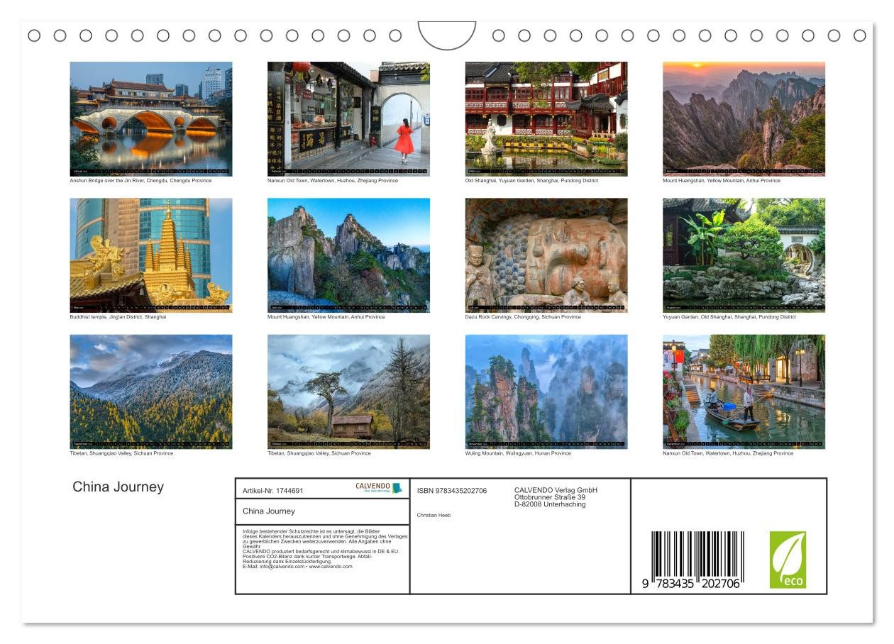 Thumbnail - CALVENDO Wandkalender China Journey (Wandkalender 2025 DIN A4 quer), CALVENDO Monatskalender