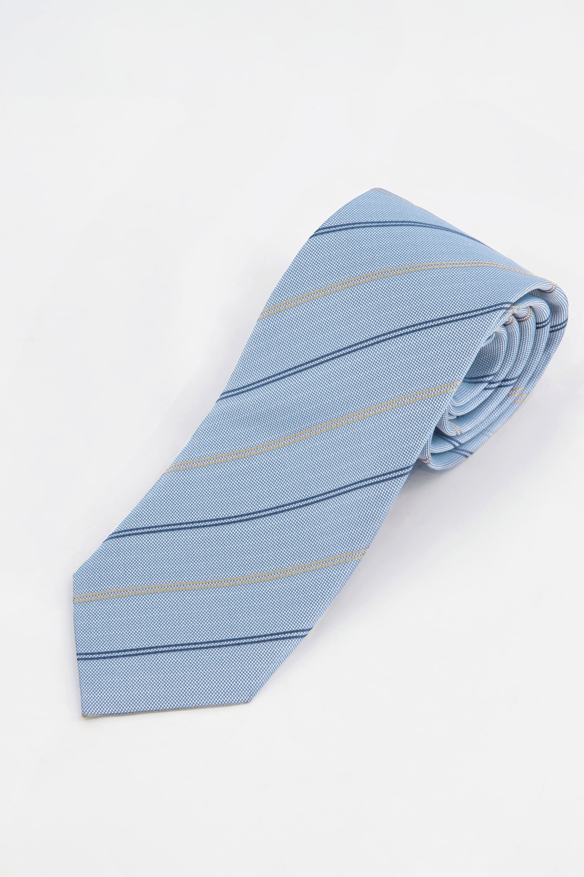 JP1880 Krawatte Seiden-Krawatte Streifen breit 75 cm Extralänge