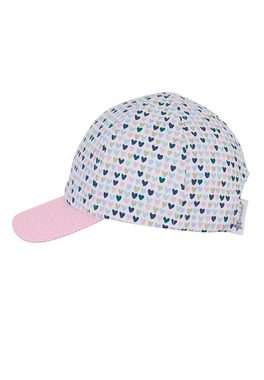 Sterntaler® Schirmmütze Basecap Herzchen (1-St., Caps für Kinder unifarben, Baseball Caps mit UV- Schutz) Kindermütze mit Gummiband zur Weitenregulierung