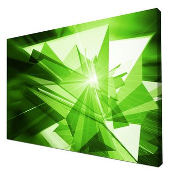 wandmotiv24 Leinwandbild Grüne Dynamik, Abstrakt (1 St), Wandbild, Wanddeko, Leinwandbilder in versch. Größen