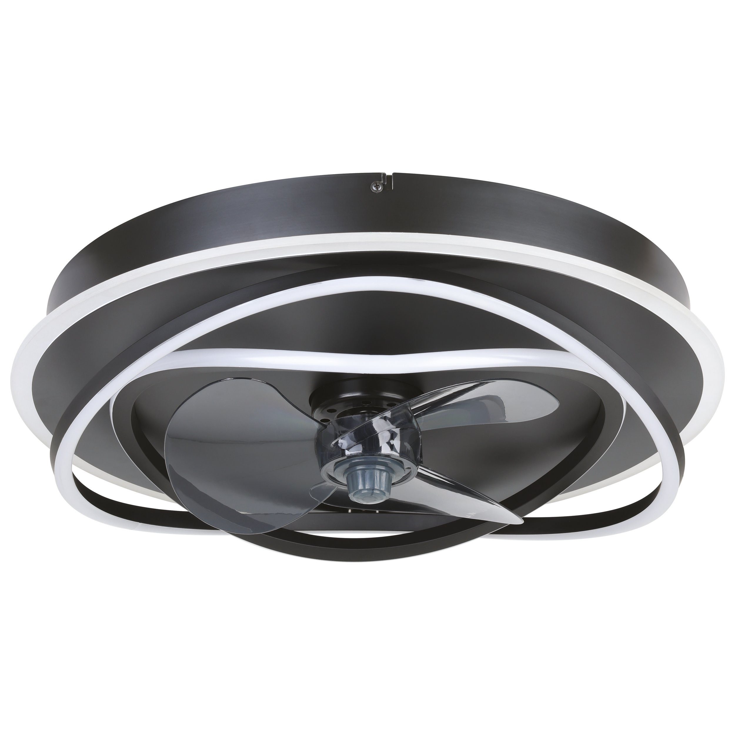 EGLO Deckenventilator Namori, Ventilator - H14 x Ø50 cm - schwarz - 4X9W inkl.