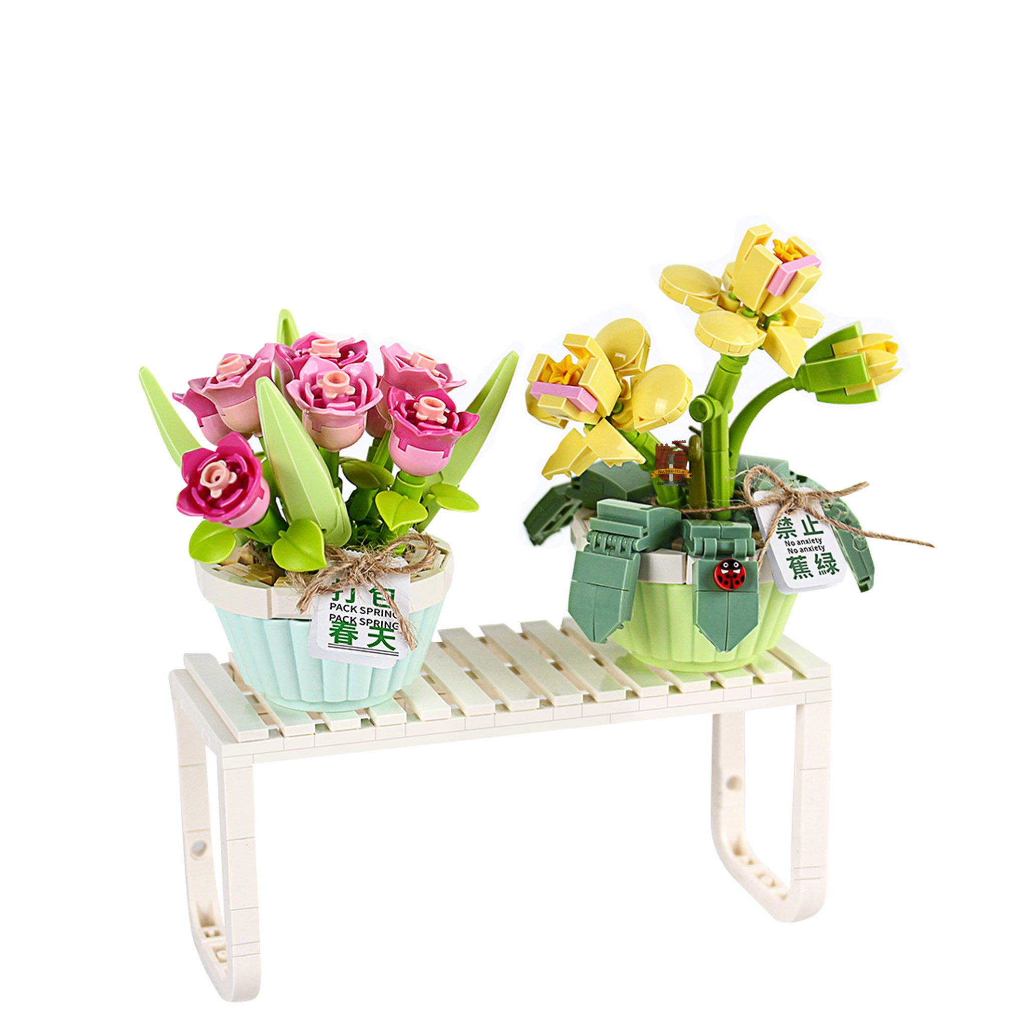 Loz 1673 - Blumenbank 1 (LOZ) Klemmbausteine Spielbausteine