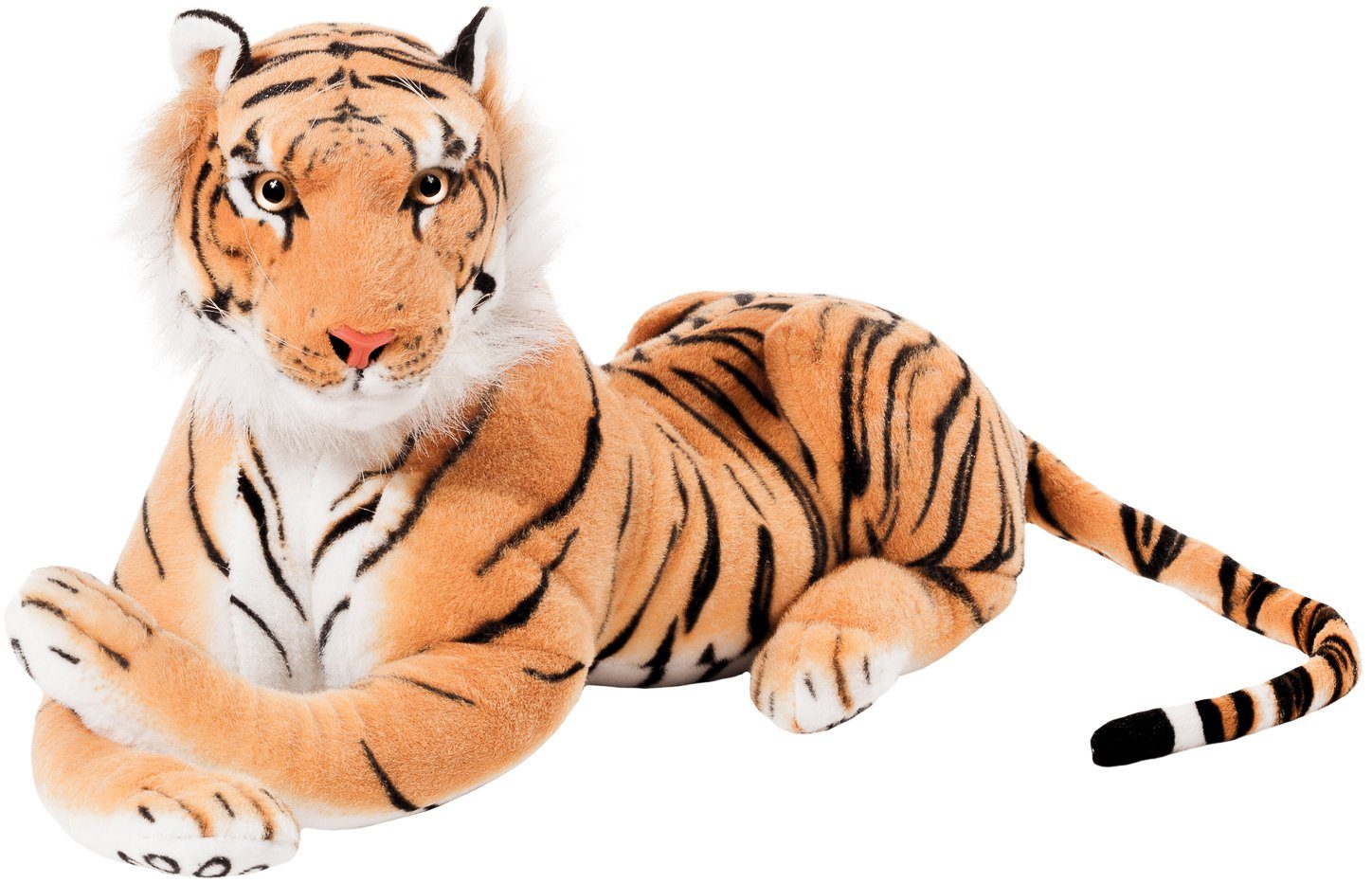 BRUBAKER Kuscheltier Tiger 75 cm (1-St), liegend