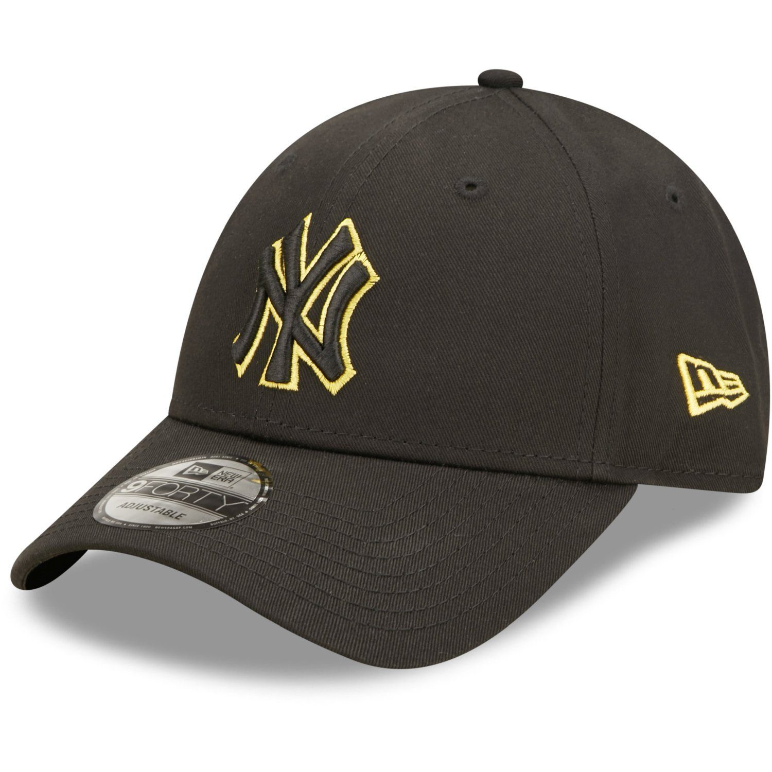 New Era Baseball Cap 9Forty schwarz-gelb York New Yankees OUTLINE Strapback