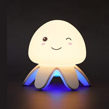 XDOVET LED Nachtlicht Qualle Lampe LED-Nachtlicht Kinder, Cartoon Silikon Nachtlicht, USB-Laden Tischlampe für Mädchen Jungen Geburtstag Geschenk