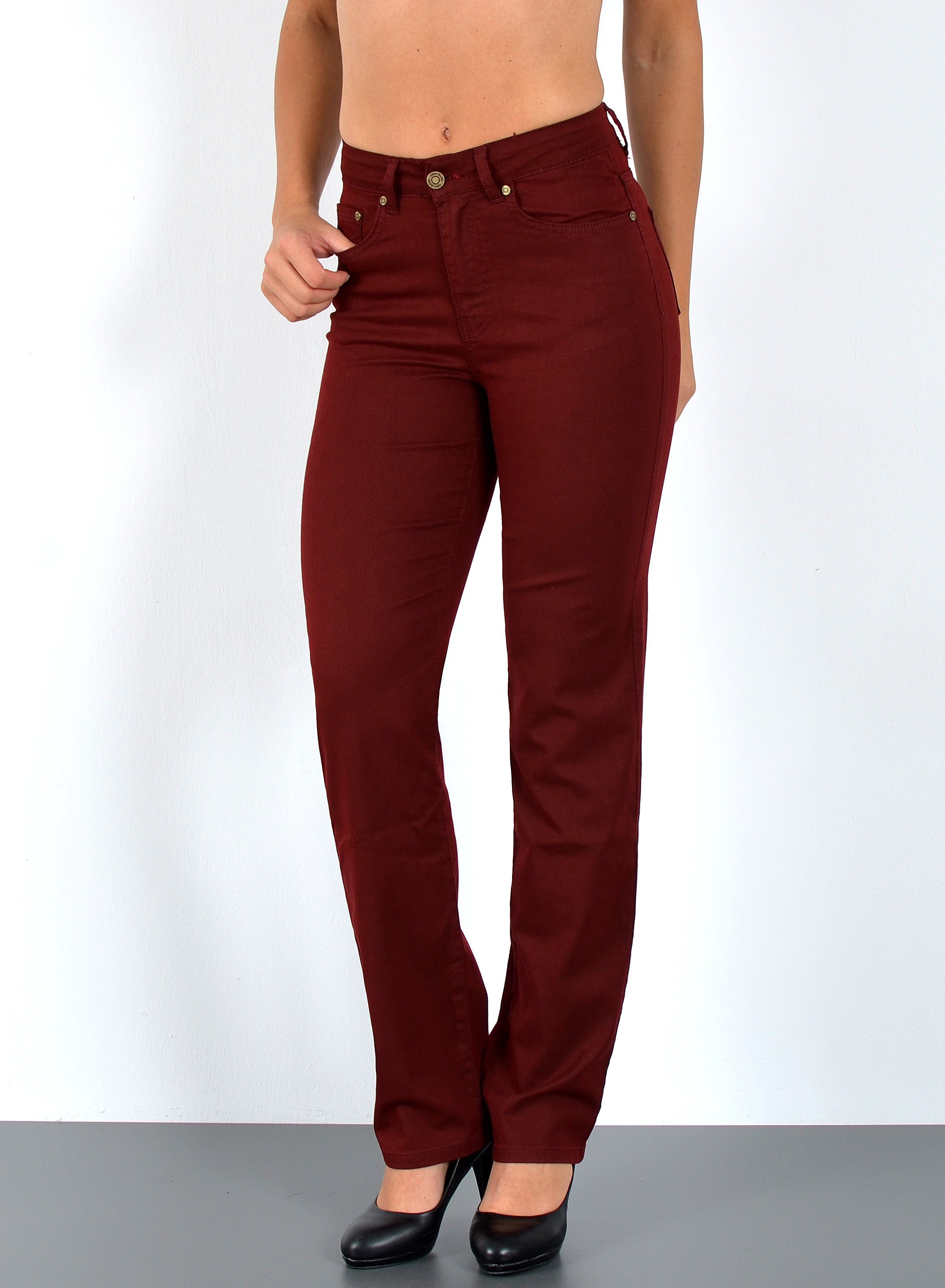 ESRA Stoffhose Damen Straight Fit Hose günstig online kaufen
