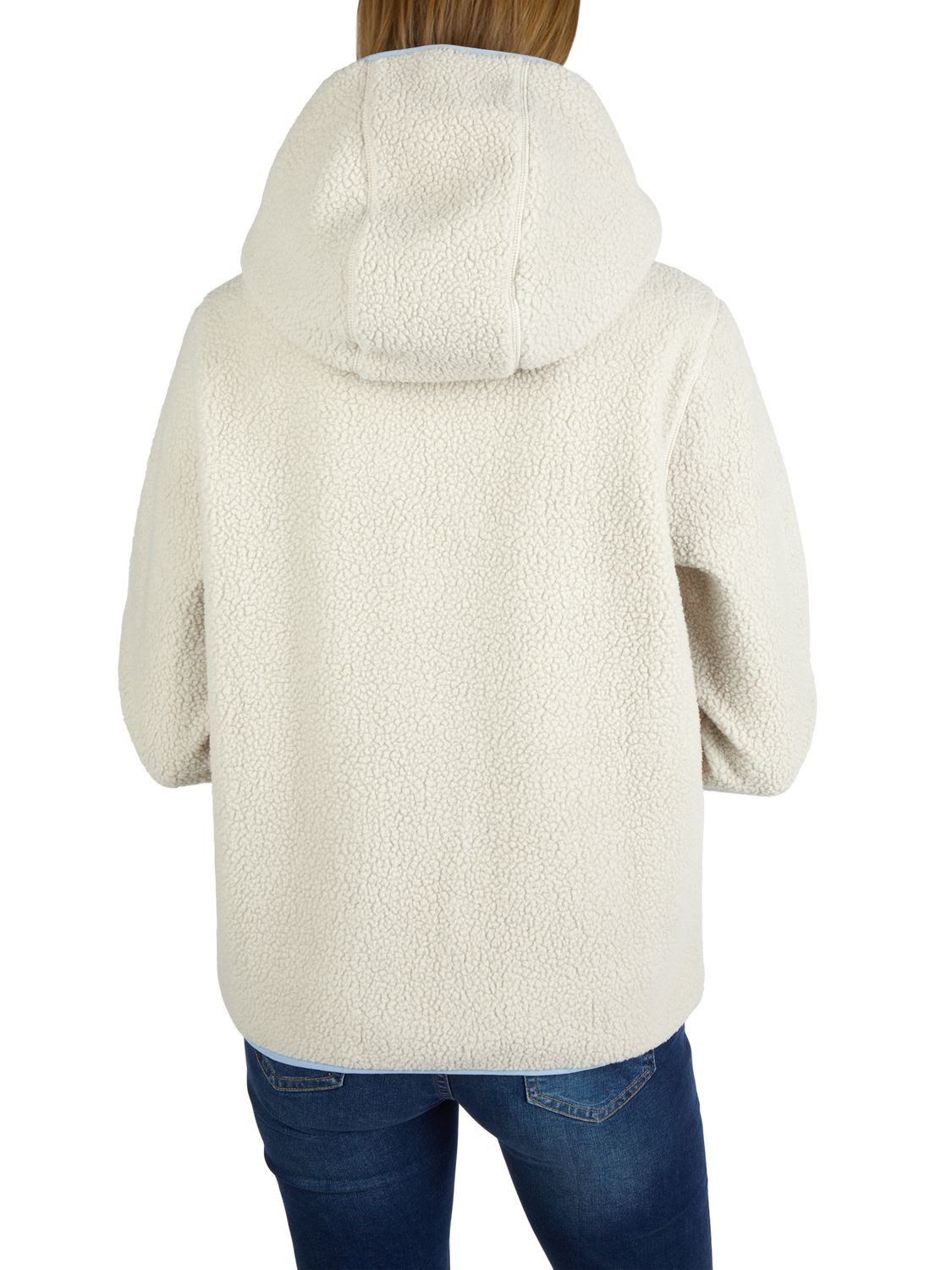 DENIMFY Outdoorjacke Damen Fleecejacke DFLea Regular Fit Übergangsjacke mit Teddyfleece