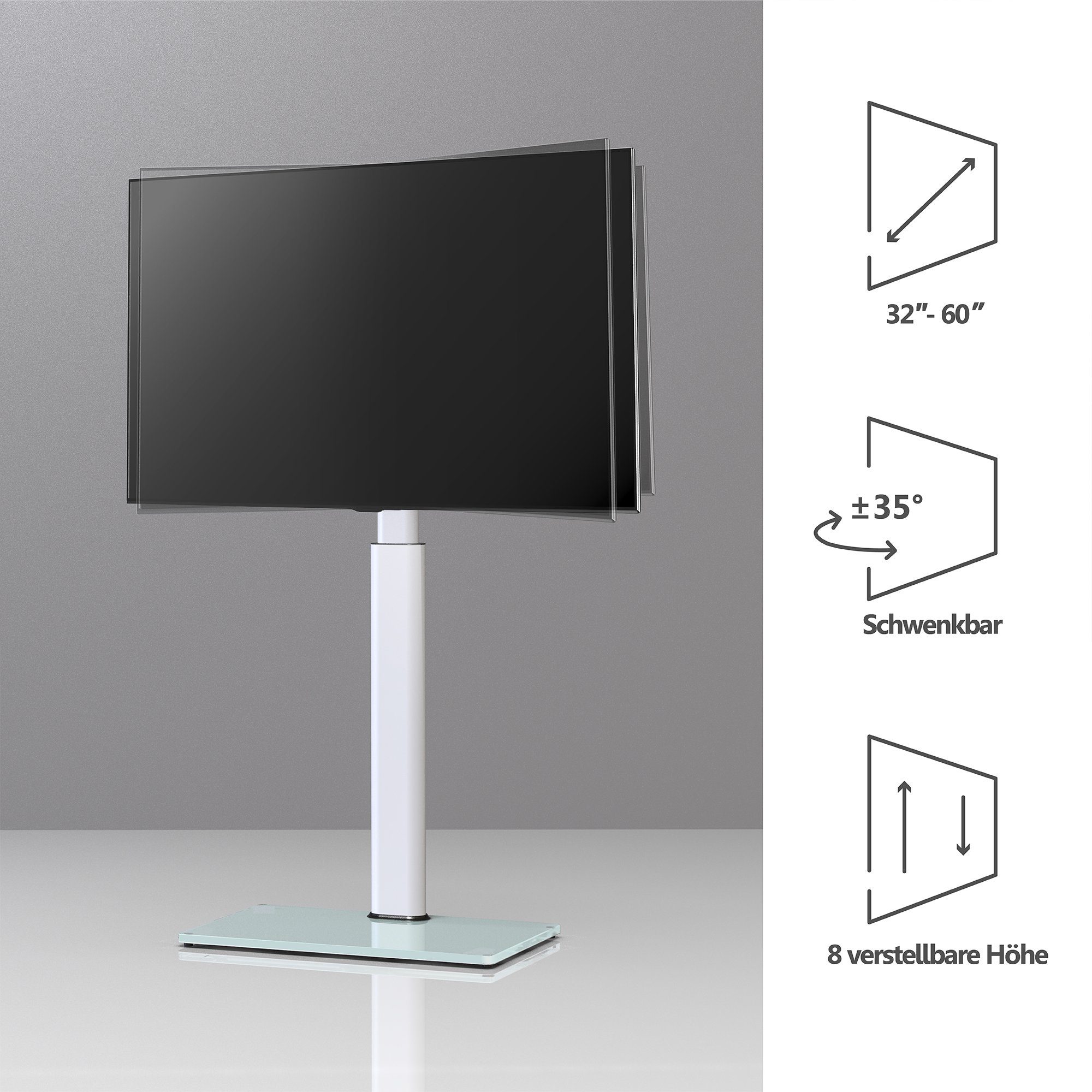 FITUEYES TV-Standfuß, (bis 60,00 Zoll)