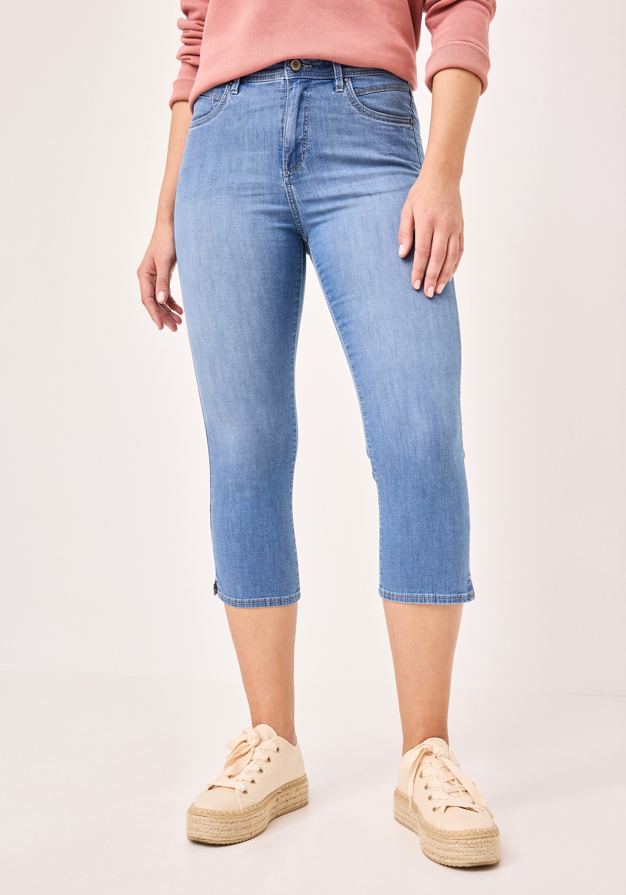 Paddock's 3/4-Jeans PIA Slim-Fit 3/4 Light Denim Jeans mit Stretch