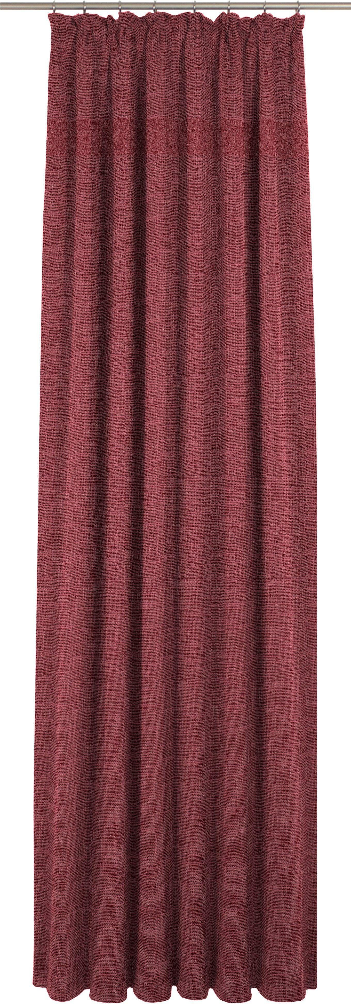 Vorhang Wiessee, Wirth, Kräuselband (1 Jacquard rosa blickdicht, St)
