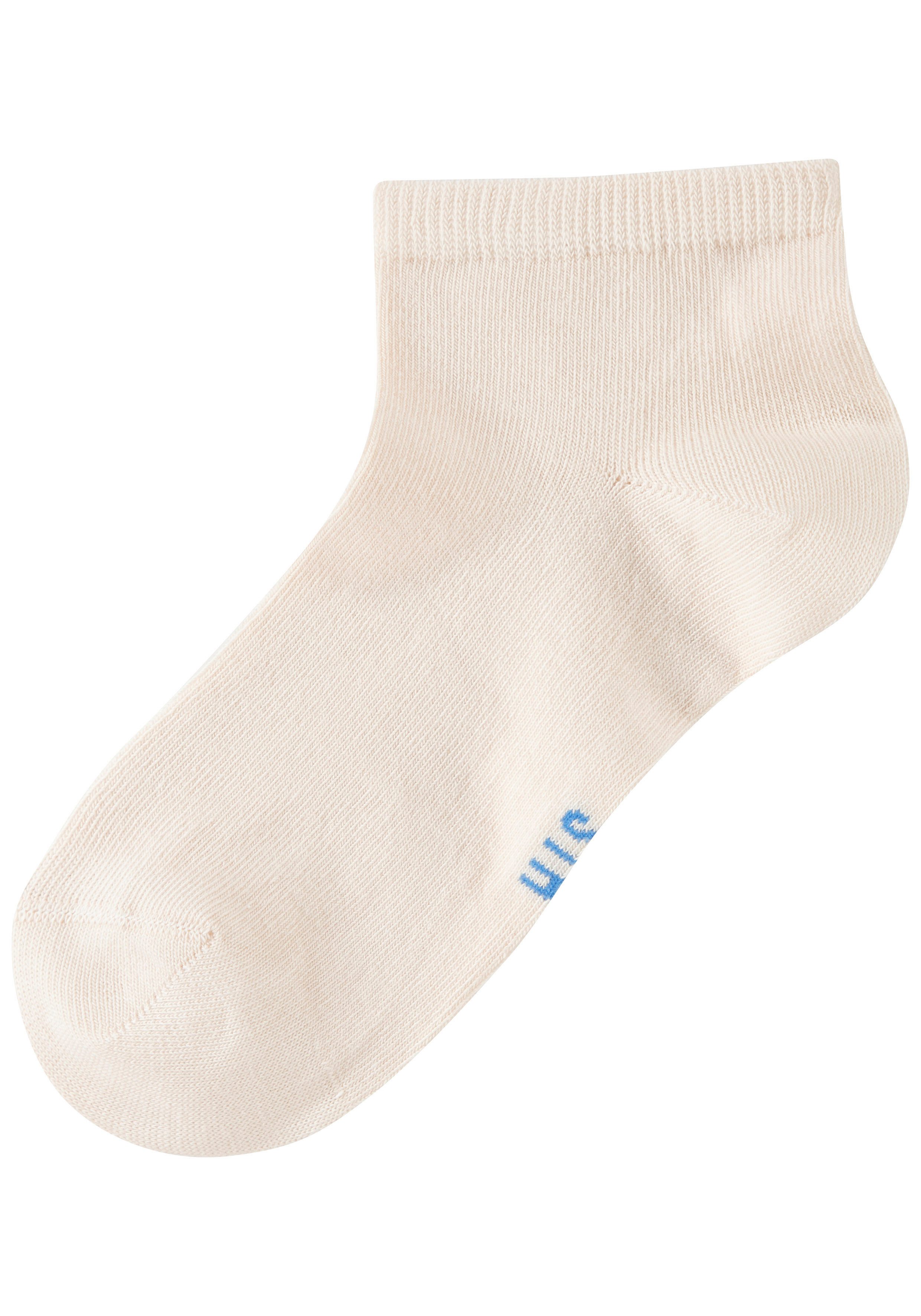 H.I.S Kurzsocken Damen Sport Basic Socken, Laufsocken ohne Frottee (Packung, 10-Paar, Großpackung) mit verstärkter Ferse und Spitze