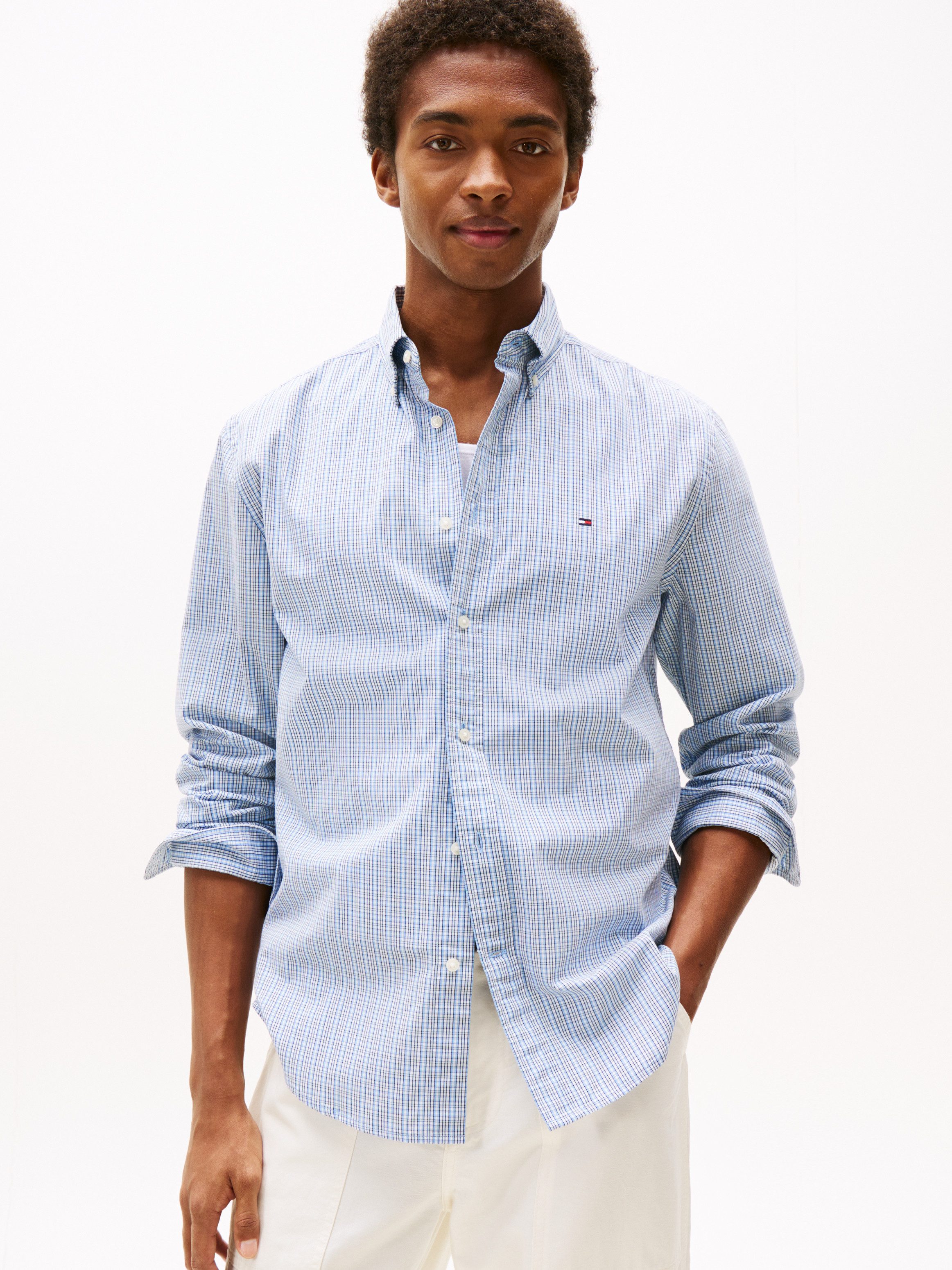 Tommy Hilfiger Langarmhemd FLEX POPLIN SMALL günstig online kaufen