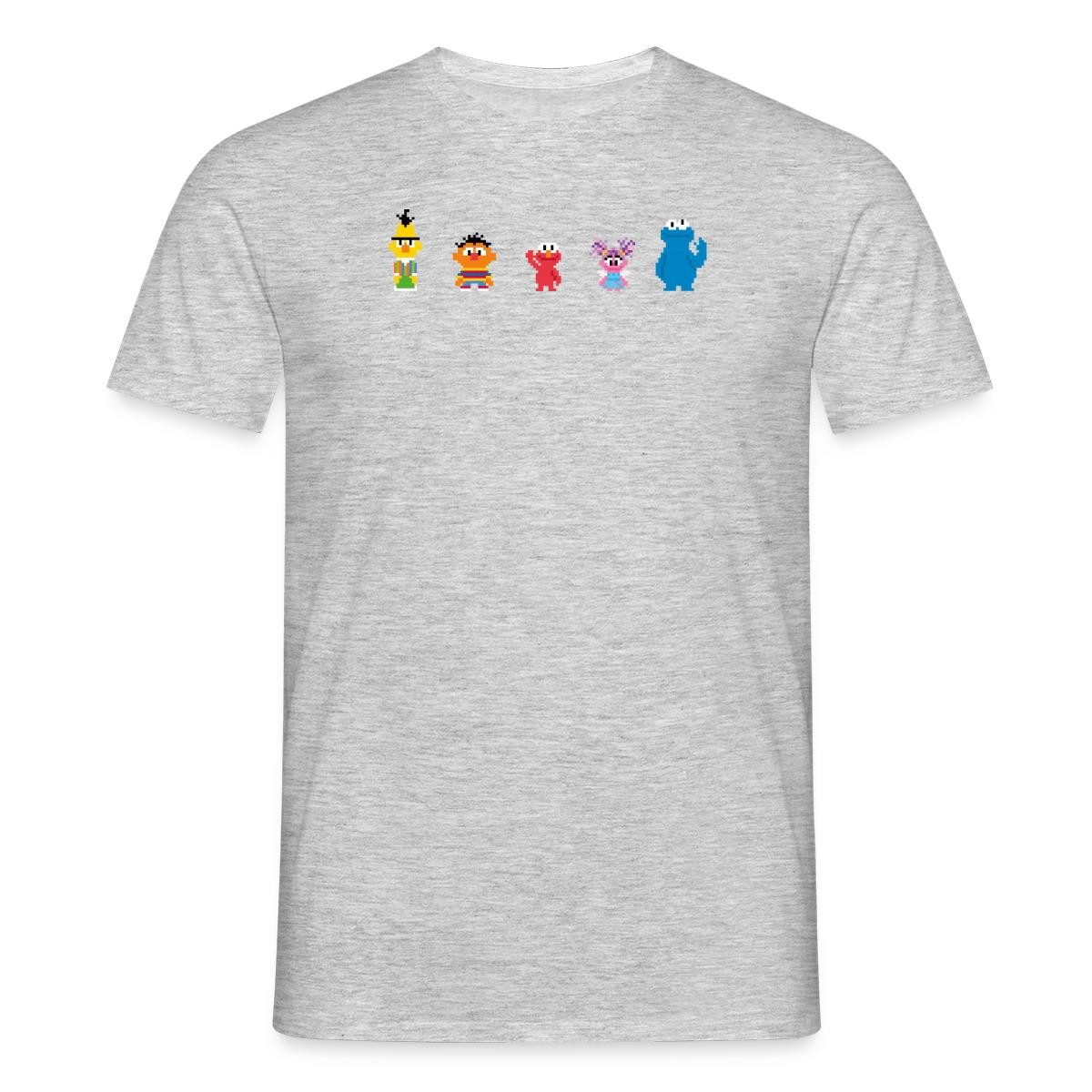 Spreadshirt Sesamstraße Pixel Charaktere Männer T-Shirt (1-tlg)