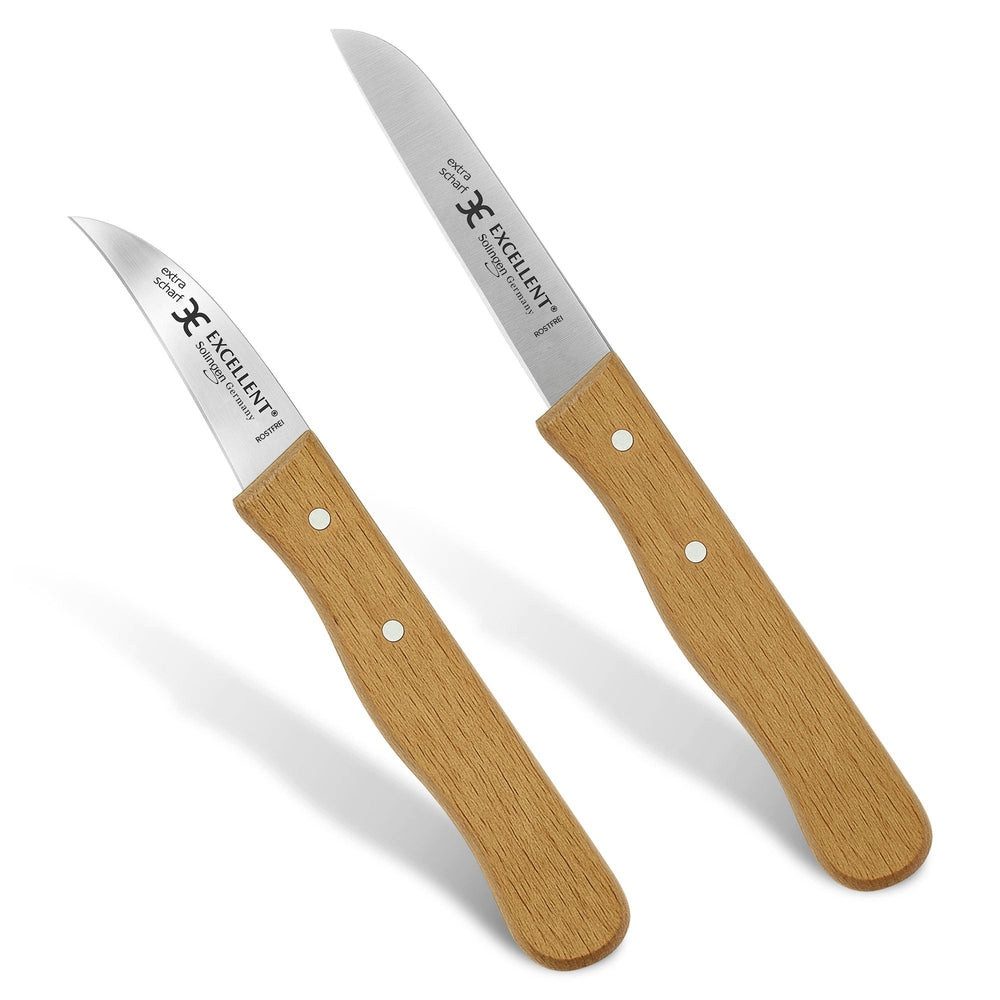 Excellent Solingen Gemüsemesser Gemüsemesser-Set 2-teilig Buchenholz