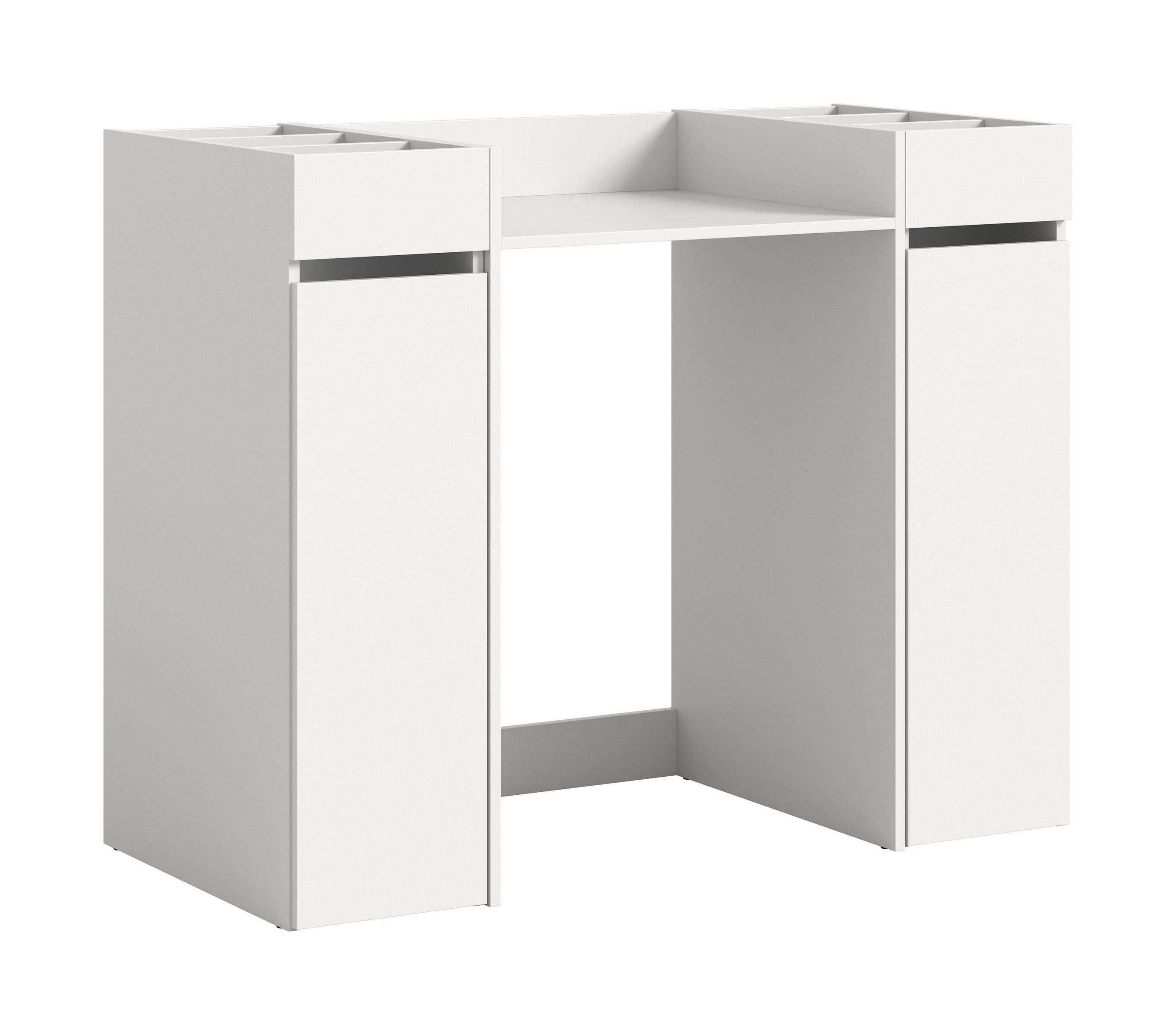 xonox.home Waschmaschinenumbauschrank in Weiß - 124x101x60cm (BxHxT)