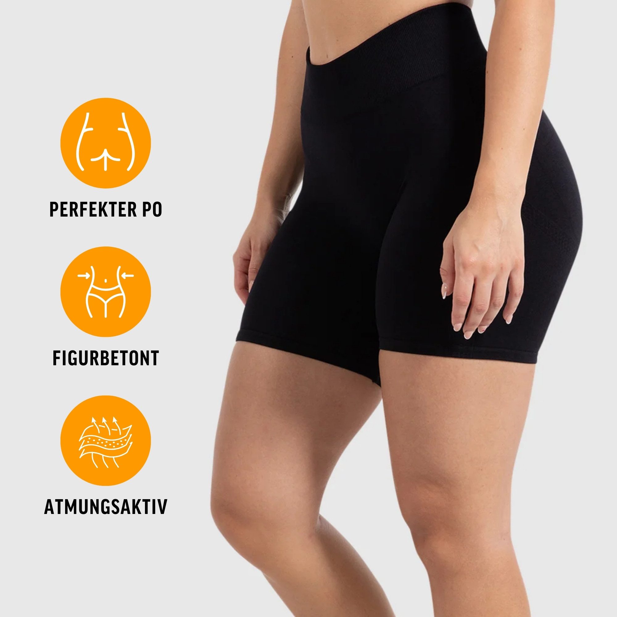 Smilodox Shorts Cetrina, High Waist Push Up Scrunch Hotpants mit hohem Bund Kurze Radlerhose Booty Scrunch Sporthose Fitness Laufen Yoga