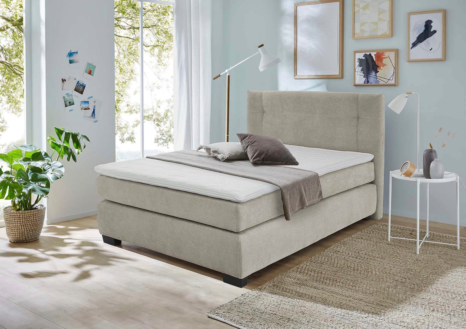 Jockenhöfer Gruppe Boxspringbett Family, inklusive 7-Zonen-TTFK-Matratzen und Kaltschaumtopper, erhältlich in den Breiten 120,140 & 180cm
