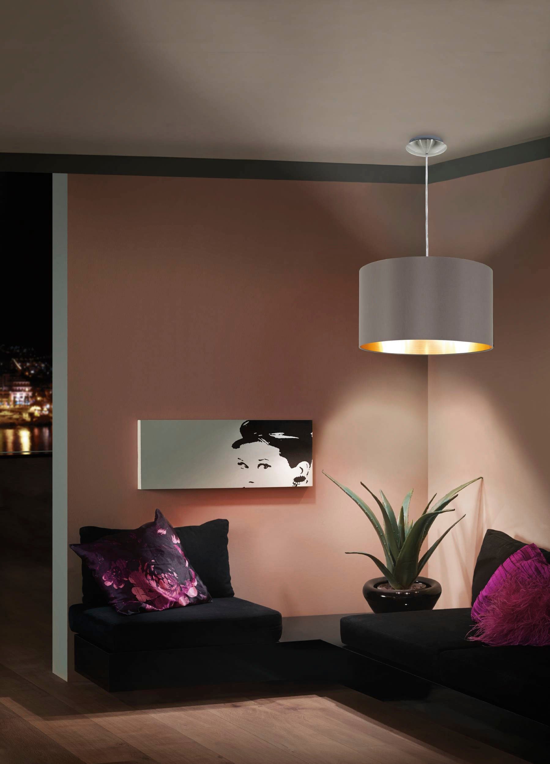 EGLO Pendelleuchte MASERLO Hängelampe, cappuccino, gold, günstig online kaufen