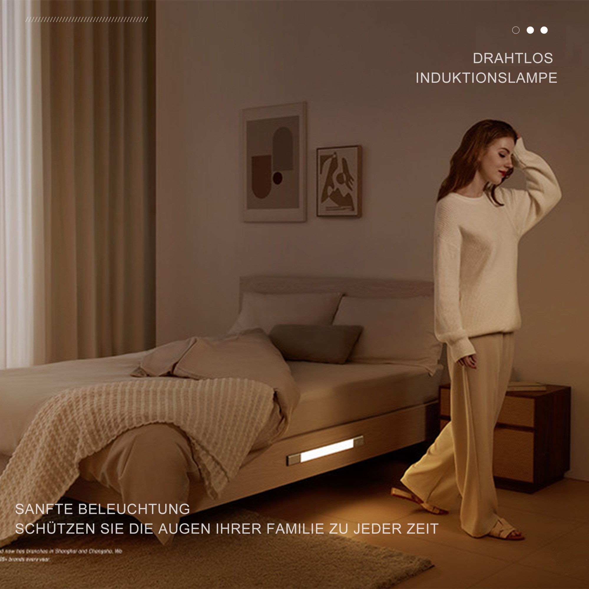 ibettertec LED Lichtleiste Nachtlicht, Wiederaufladbar Treppenlicht,Unterba günstig online kaufen