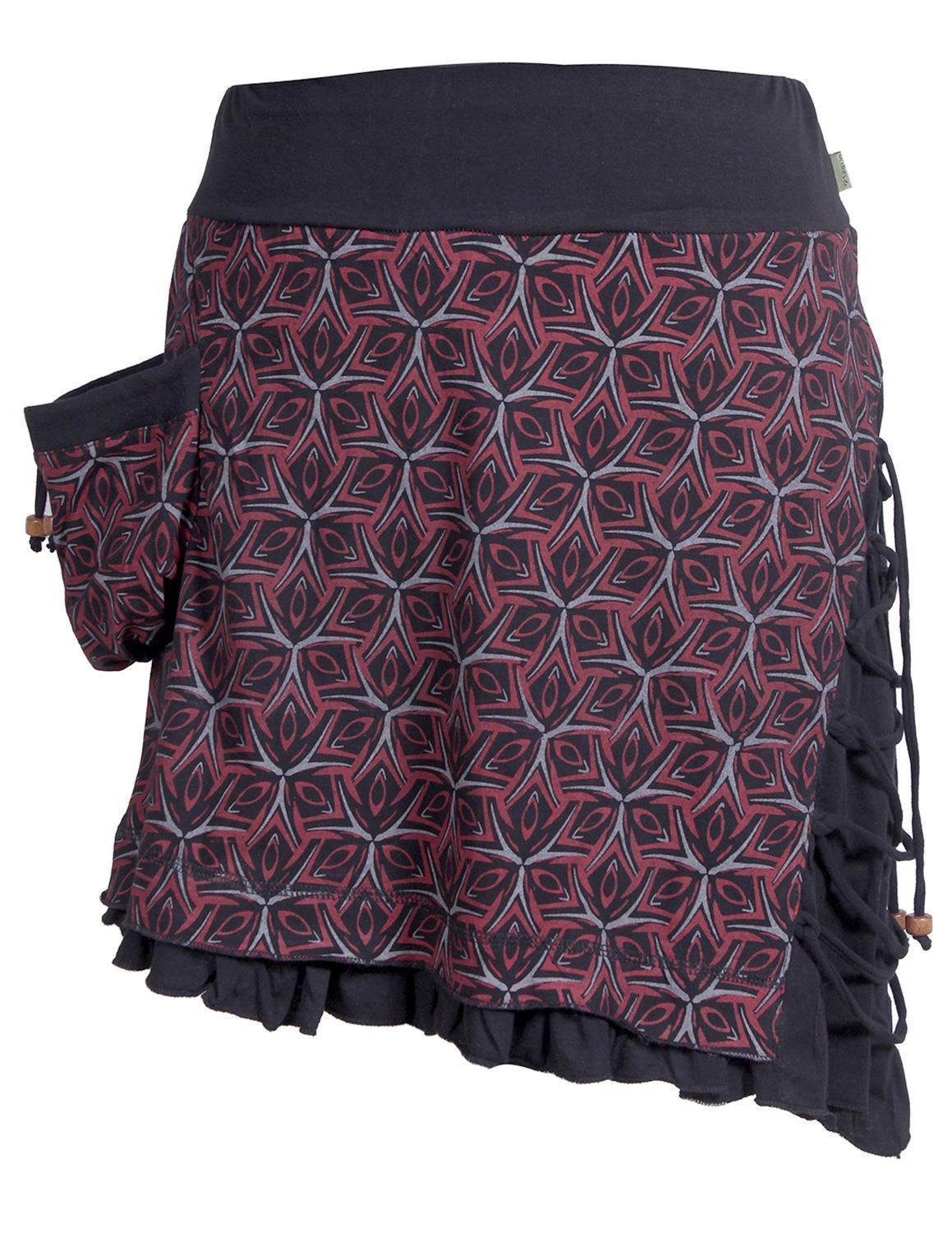 Zipfelrock Kurzer Asymmetrischer Rock zum Überziehen