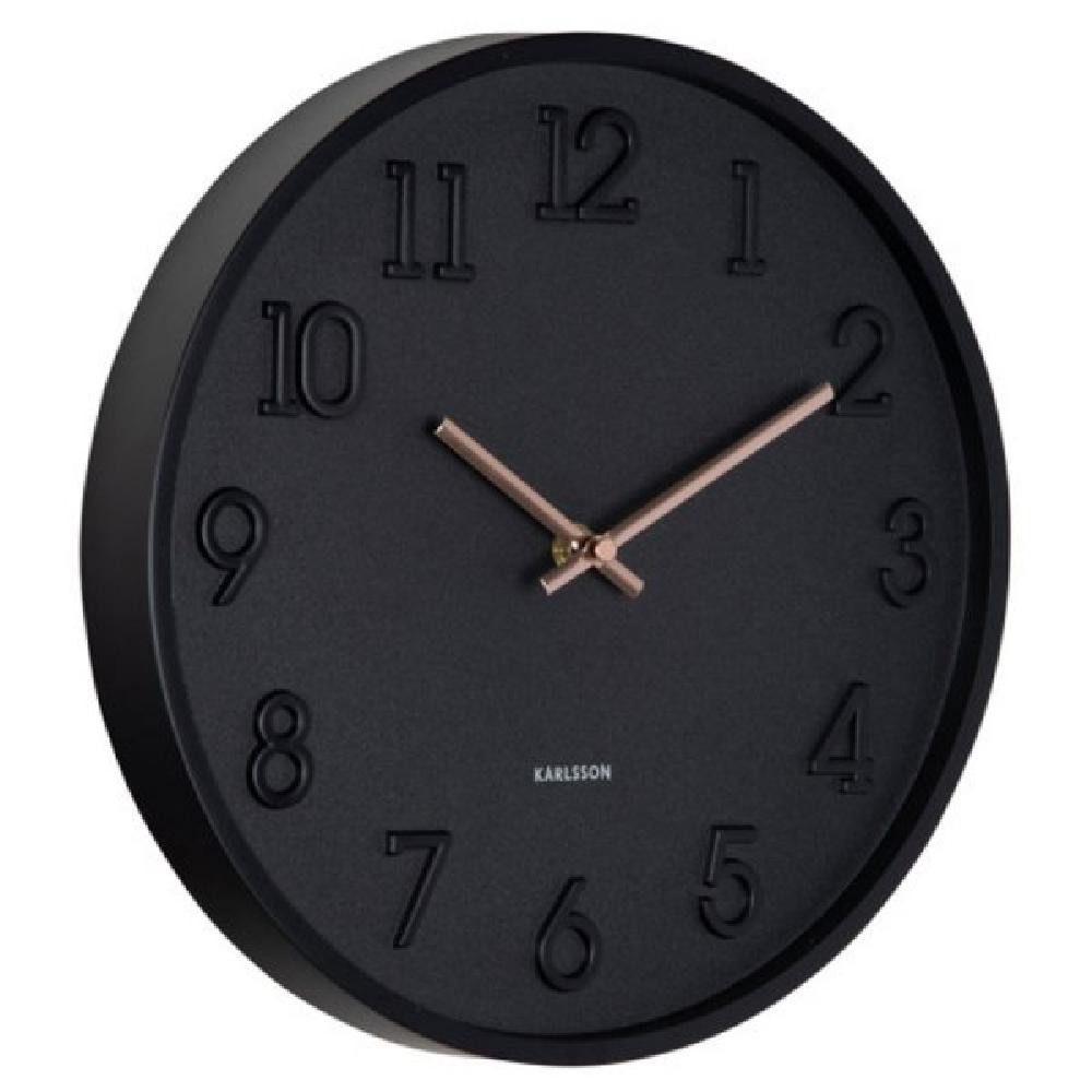 Karlsson Uhr Wanduhr Calma Schwarz günstig online kaufen