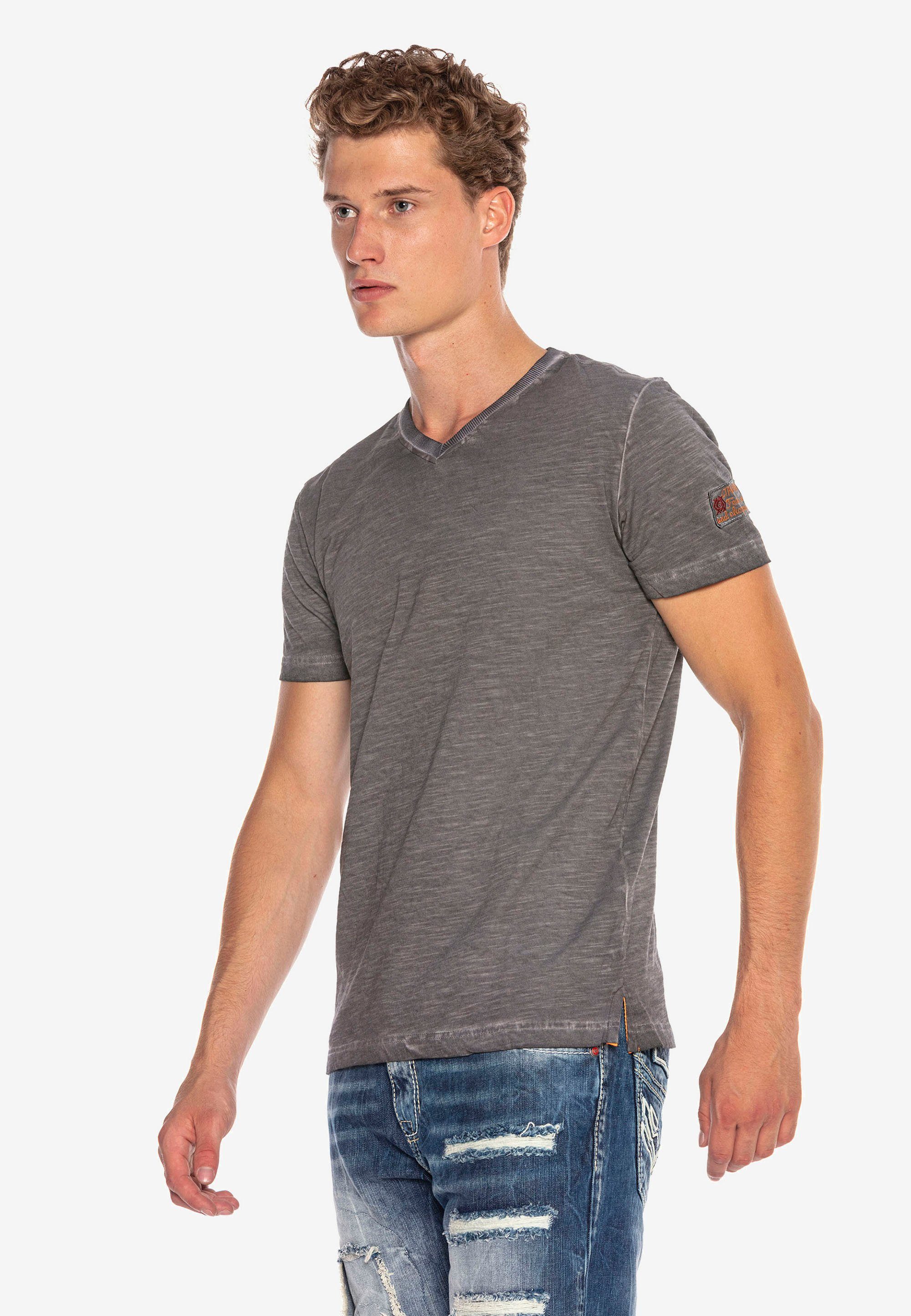 schwarz Baxx & Logo-Patch kleinem T-Shirt mit Cipo