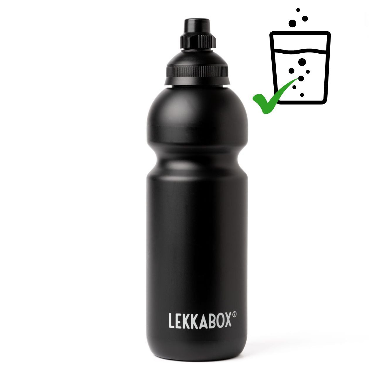LEKKABOX Trinkflasche Kohlensäure geeignete Trinkflasche für Kinder 600ml Sport Sprudel, Leicht und auslaufsicher auch bei kohlensäurehaltigen Getränken