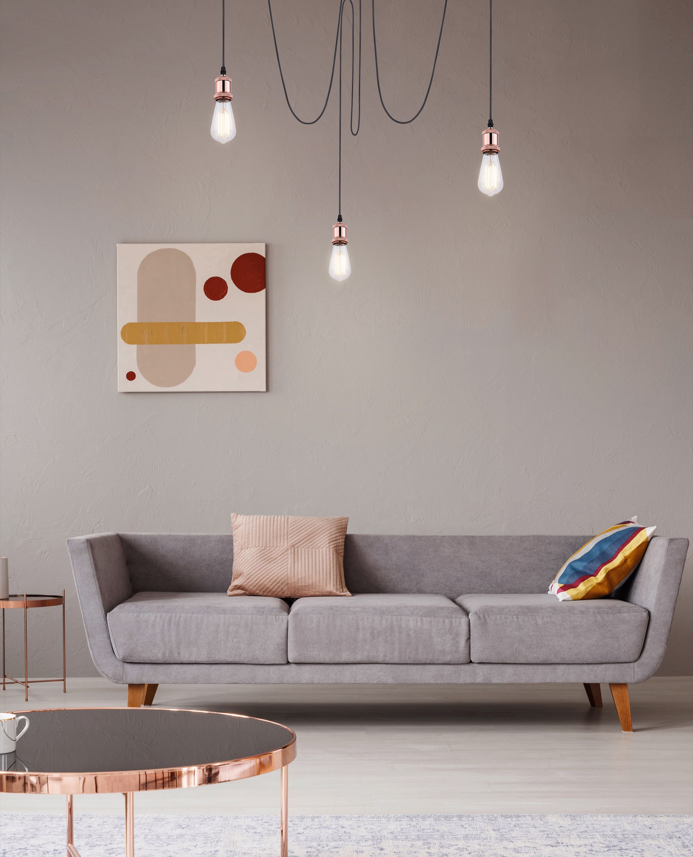 GLOBO LIGHTING Hängeleuchte OLIVER, ohne Leuchtmittel, Hängelampe/Pendelleuchte/Esszimmer/Wohnzimmer/Esstisch