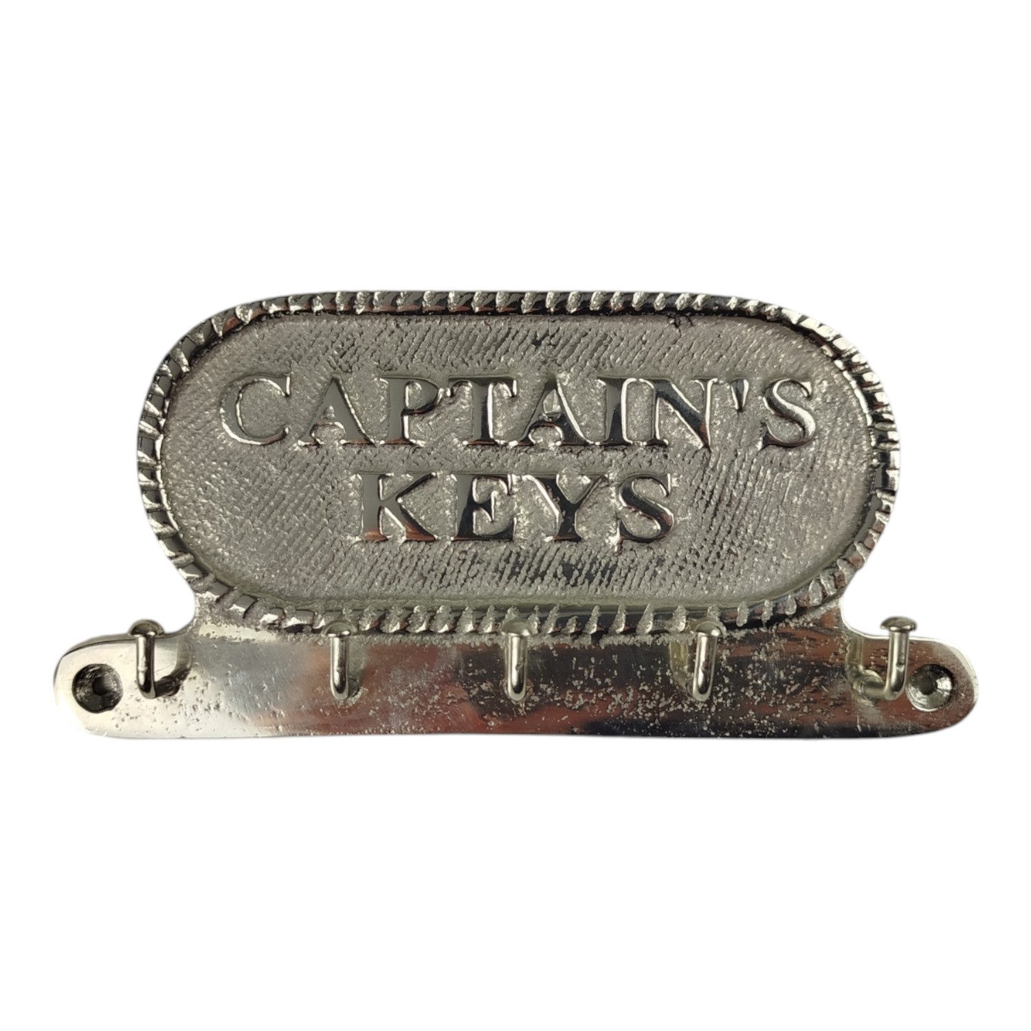 FTWdesign Schlüsselkasten Captains Keys Schlüsselhalter mit 5 Haken - Maritime Deko für Zuhause