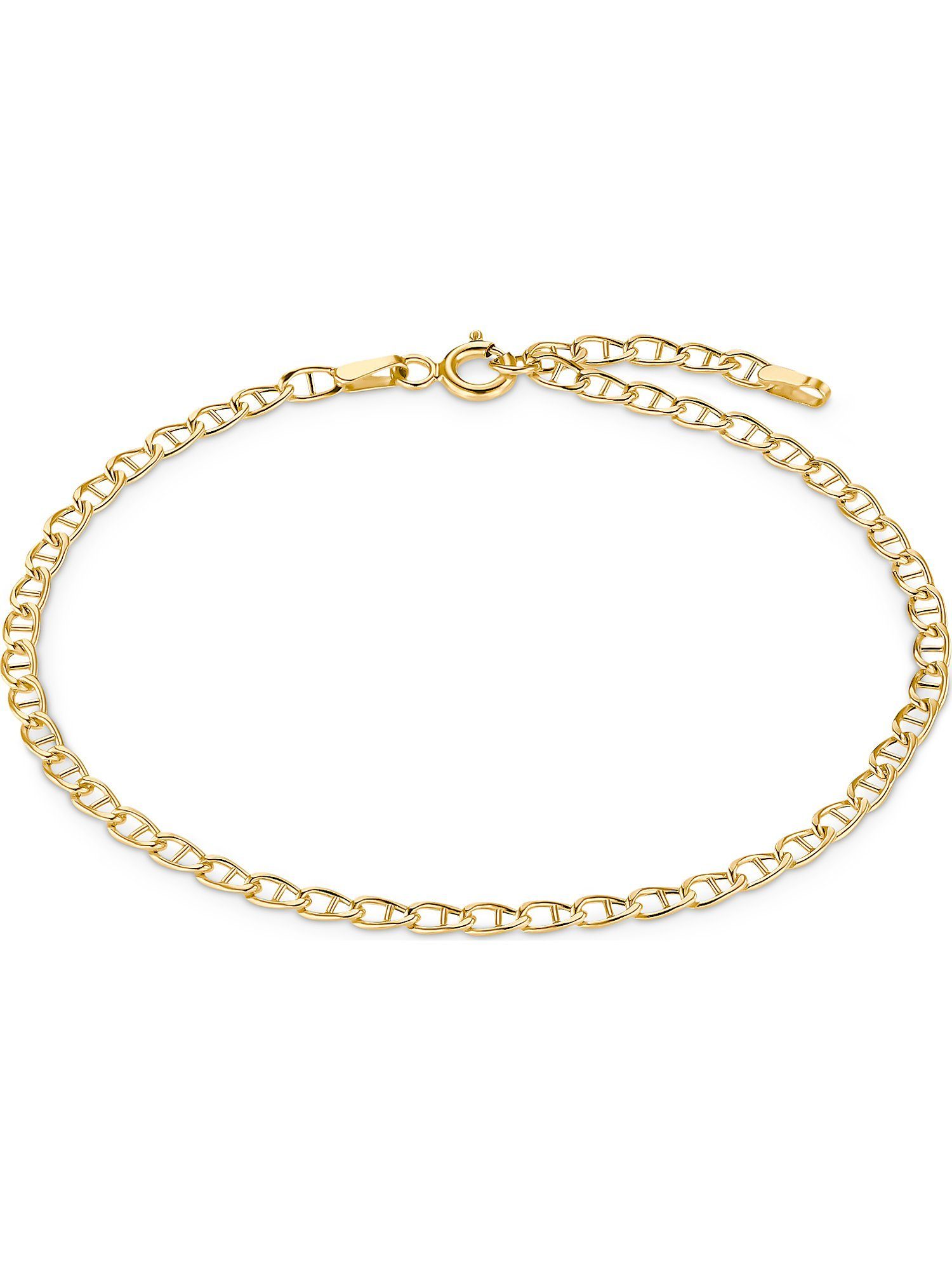 CHRIST Goldarmband CHRIST Damen-Armband 375er Gelbgold, modern, Maßangaben:  Länge: 19 cm, Zwischenöse bei: 17 cm, Breite: 0,25 cm, Stärke: 1 mm