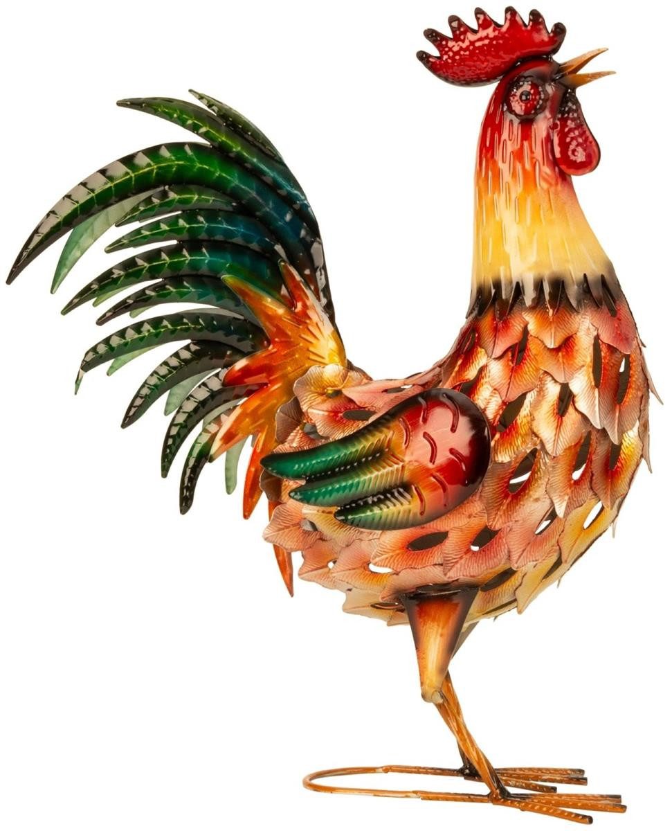 Geschenkestadl Tierfigur Hahn XXL Metallhahn 55cm günstig online kaufen