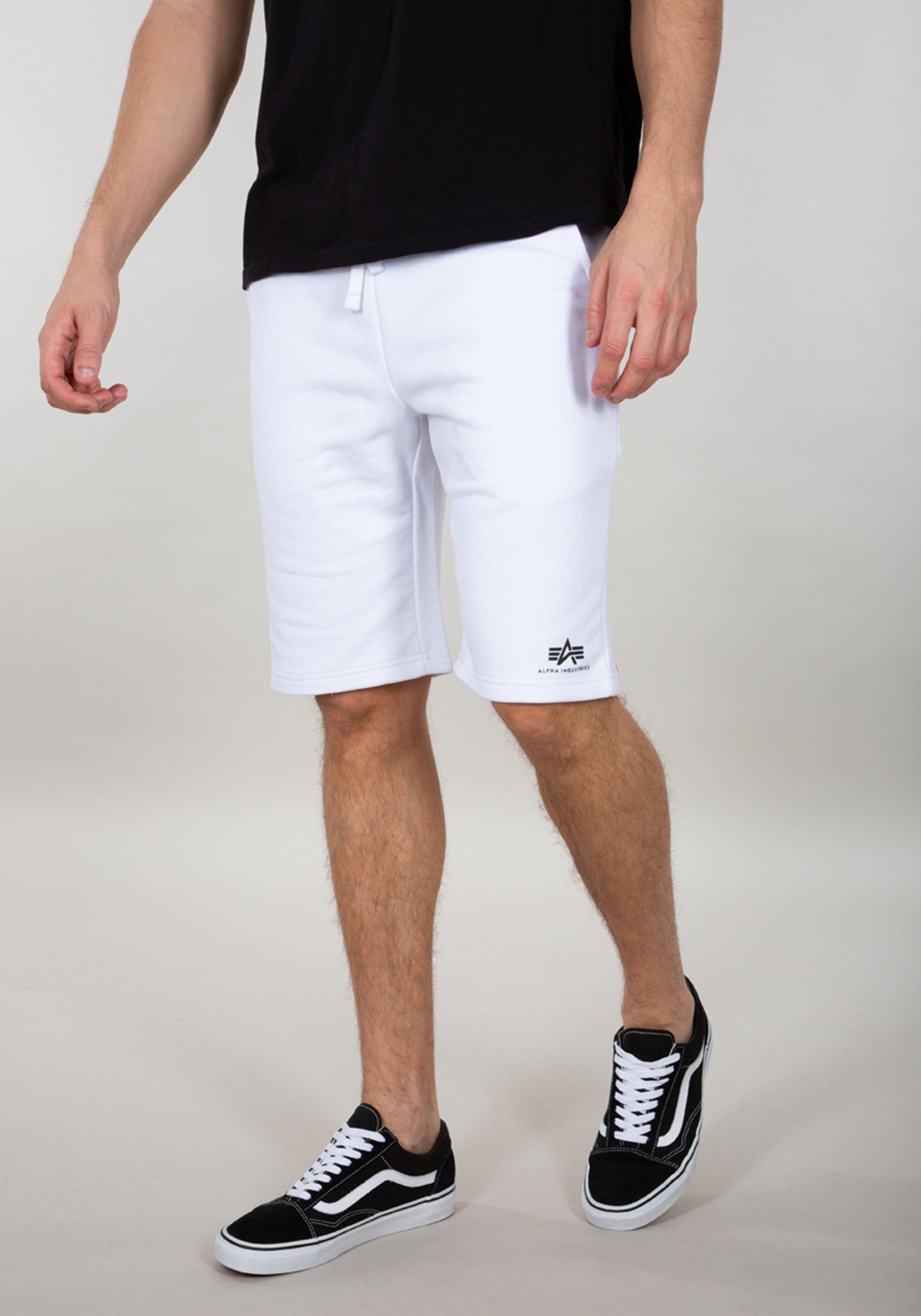 Men SL Industries Shorts Sweatshorts Alpha Basic Alpha white Short - Industries