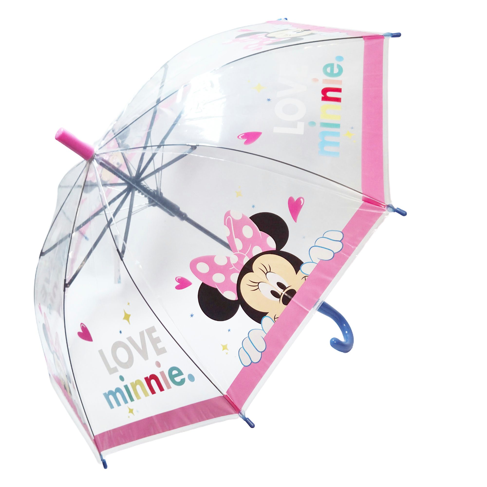 Disney Regenponcho Disney Minnie Maus Kinder Mädchen Regenschirm plus Regenponcho Schirm (2-St) Gr. 98 bis 128
