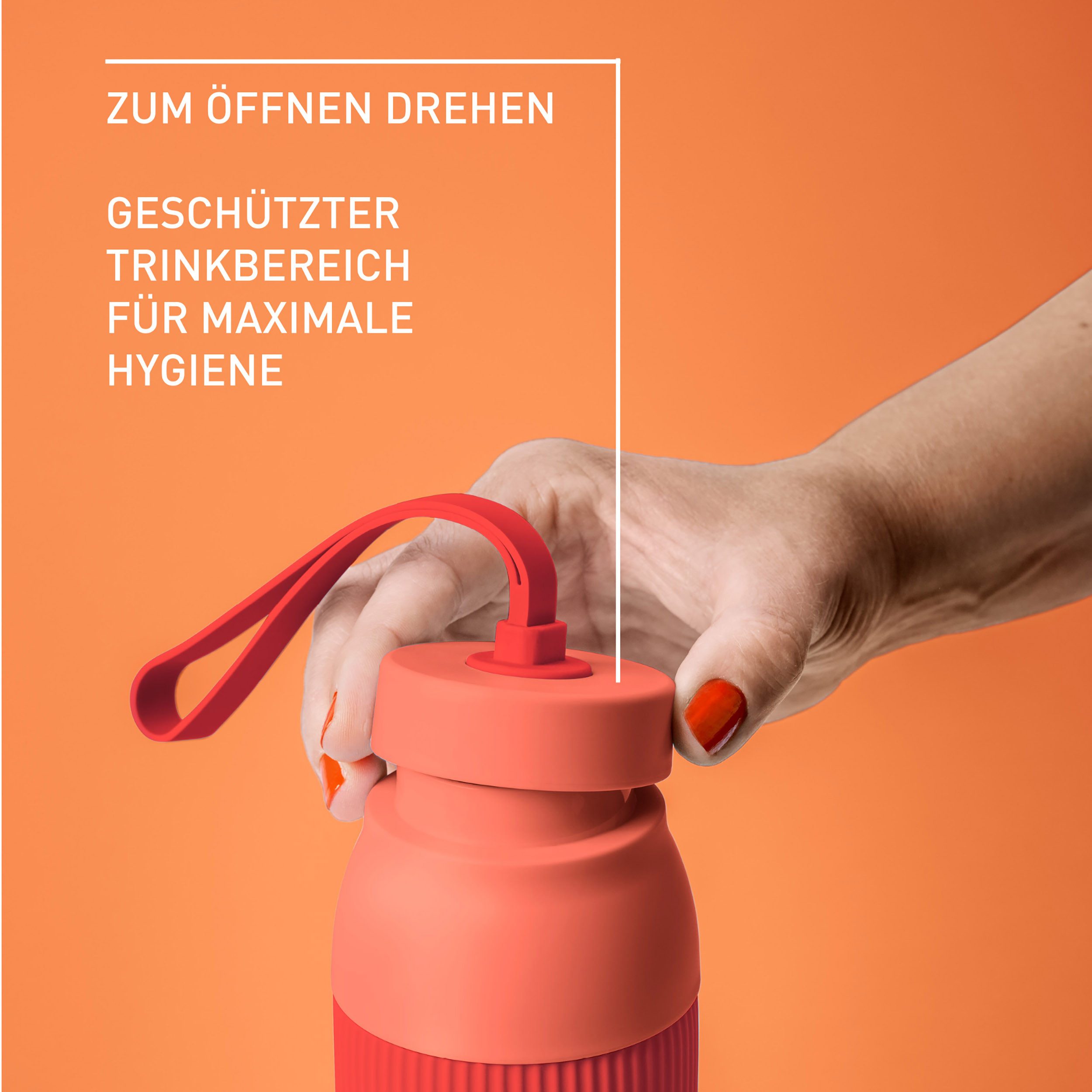 Emsa Isolierflasche beYou Twist, mit integriertem Sieb und Trageband, 100% dicht, spülmaschinengeeignet