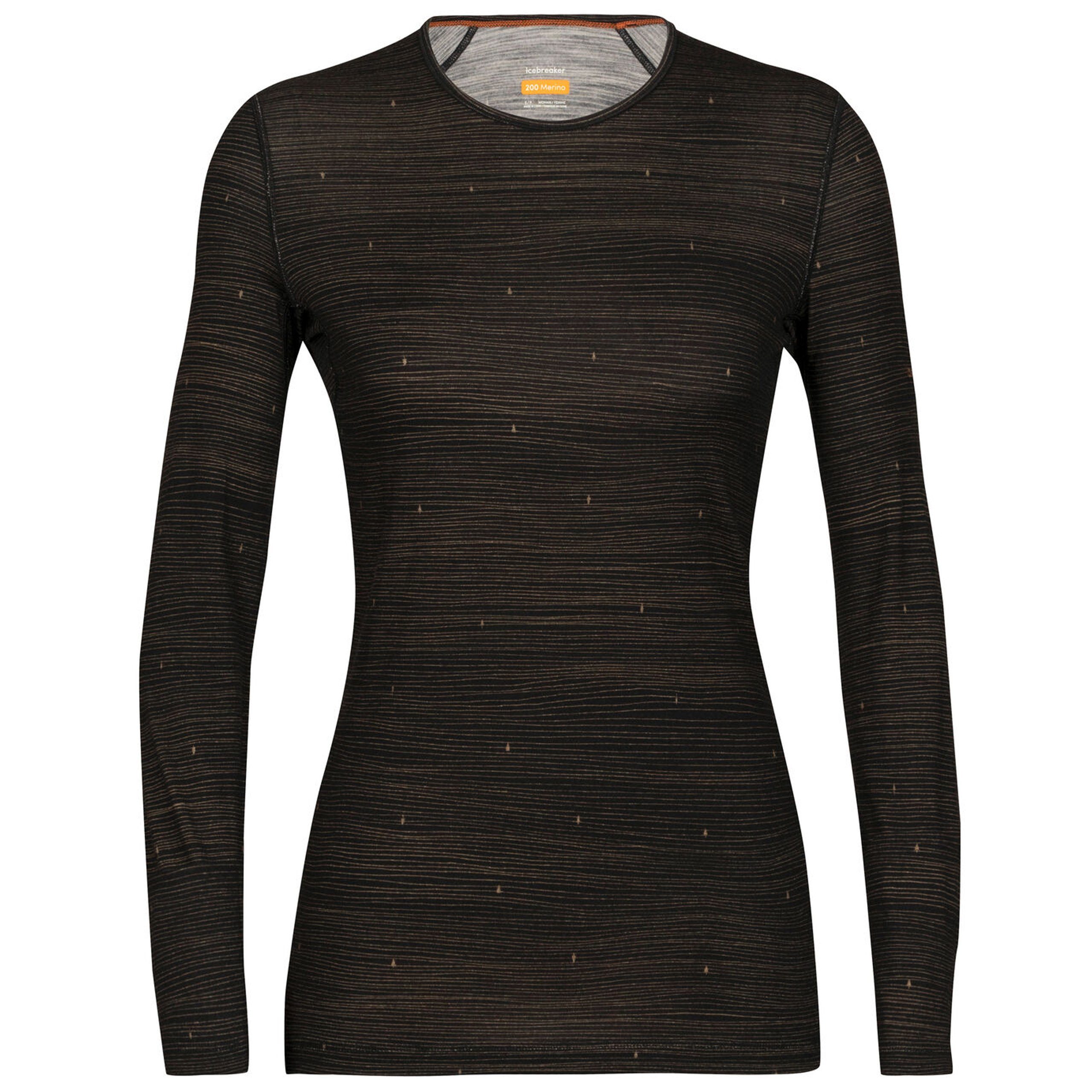 Icebreaker Langarmshirt Icebreaker Wmn 200 Oasis Long Sleeve Crewe Ski Tracks