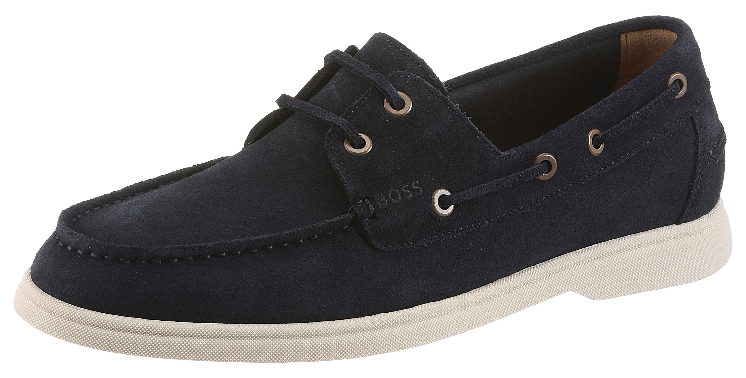 BOSS Sienne_Boat Bootsschuh Freizeitschuh, Halbschuh, Schnürschuh in eleganter Optik